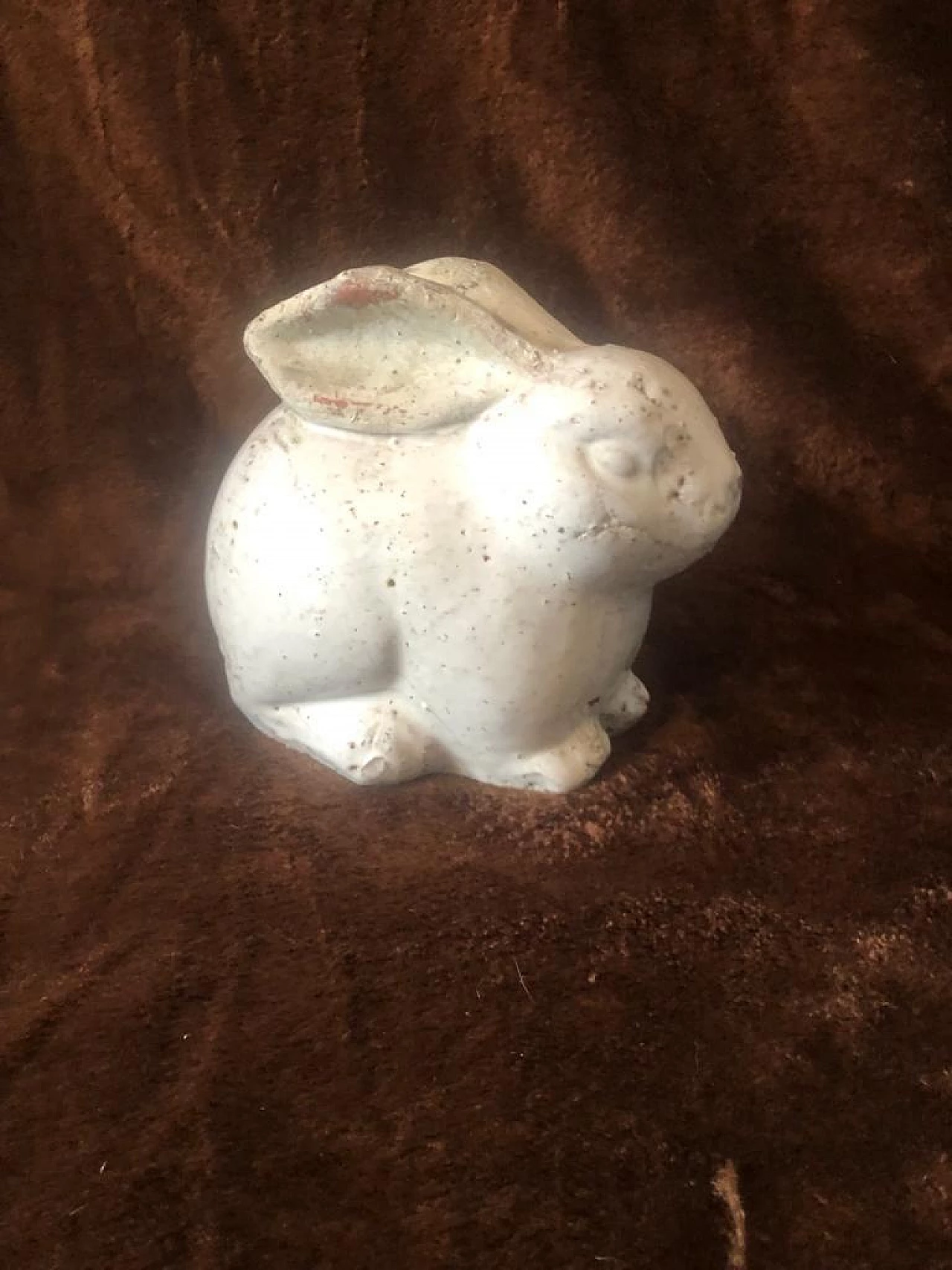 White glazed terracotta bunny, 1940s 1381928