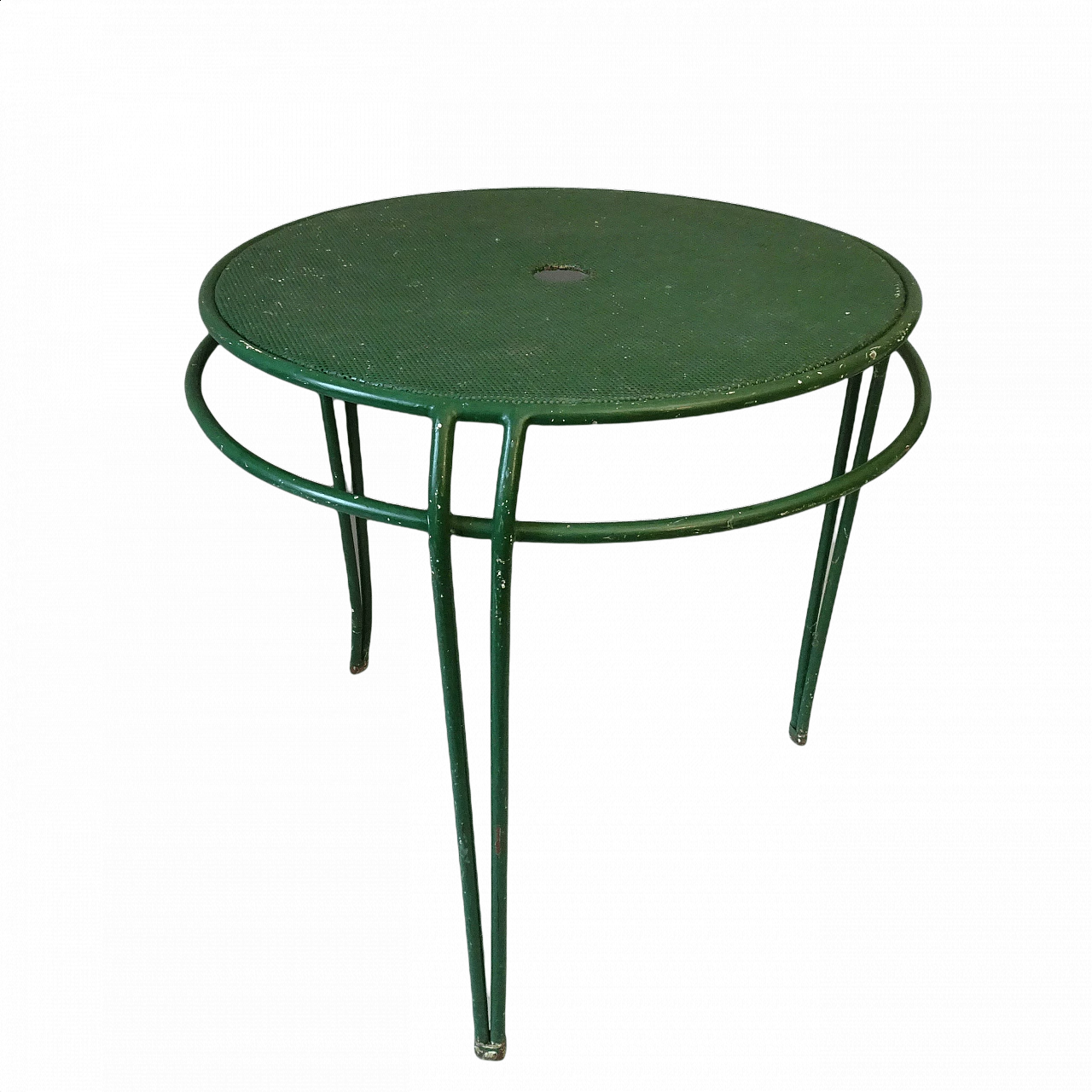 Green iron garden table, 1950s 1382081