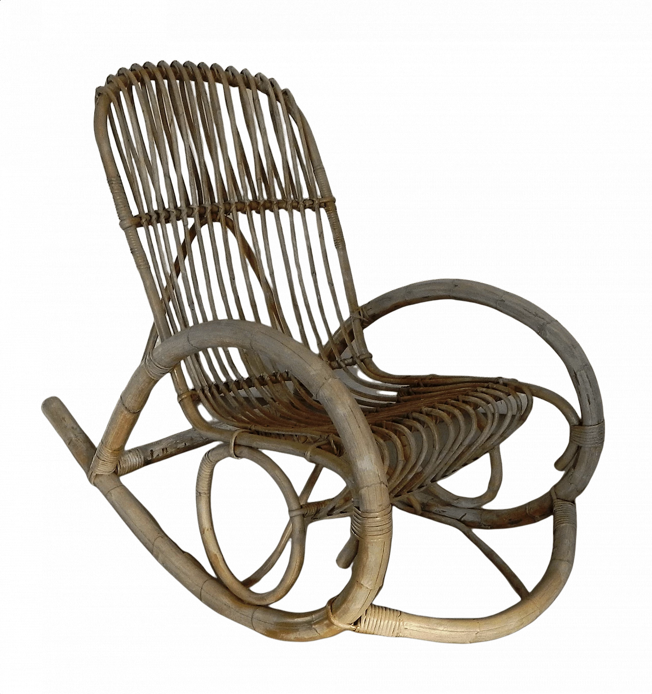 Bamboo rocking chair, 1960s 1387588