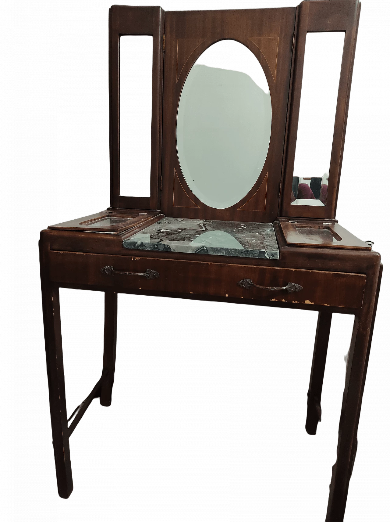 Dressing table with mirror and chair, early 20th century 1394095