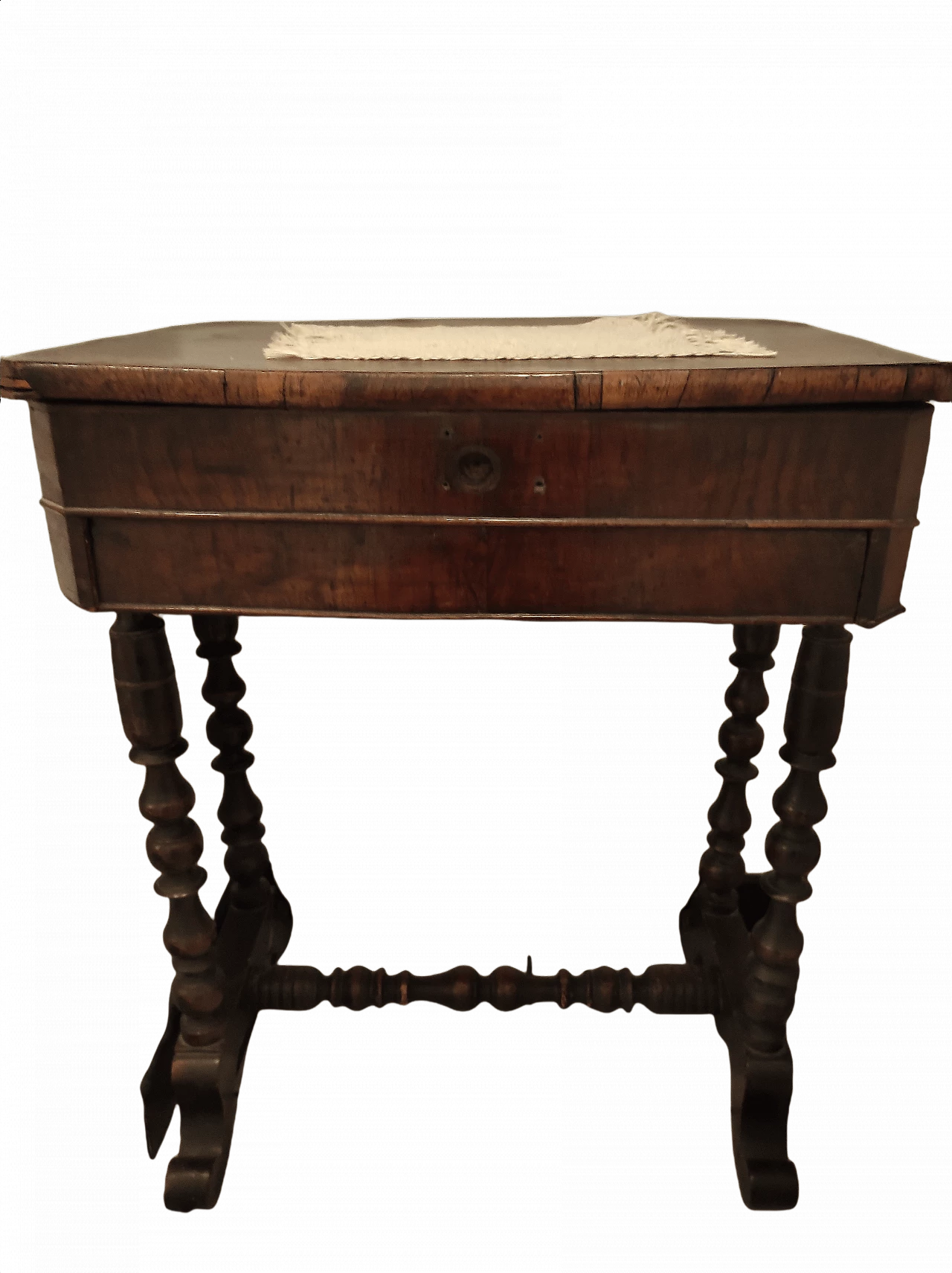 Small walnut table with drawer, early 20th century 1394096