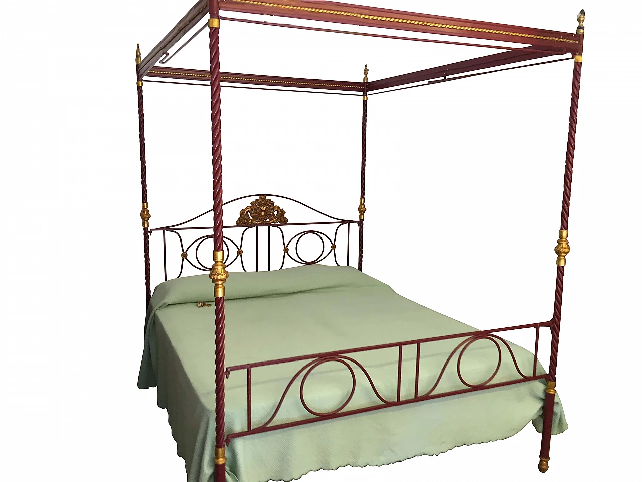 Full canopy bed in wrought iron by Rino Baglini, 1970s 1402983