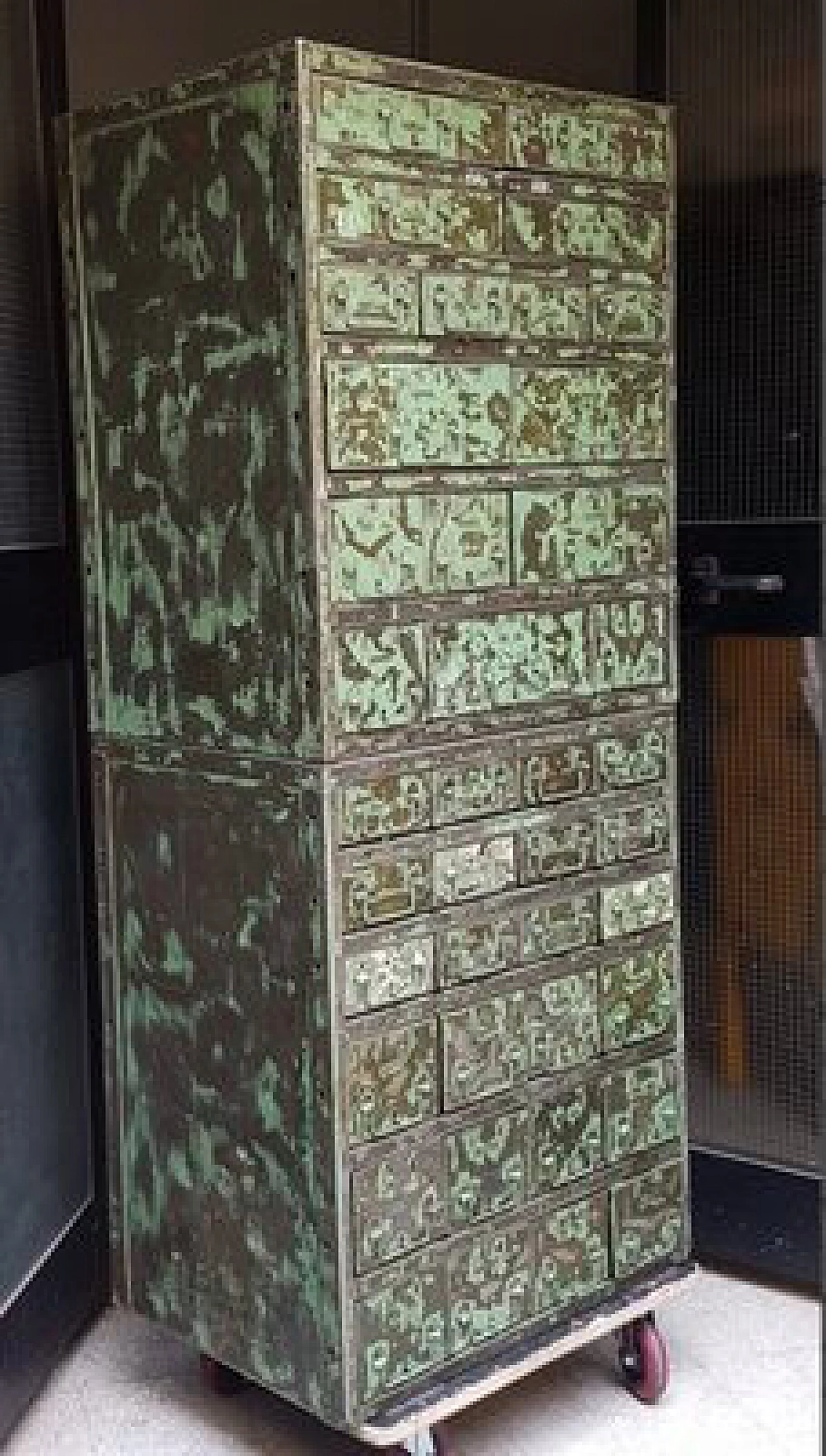 Pair of French military iron chests of drawers, 1950s 1403225