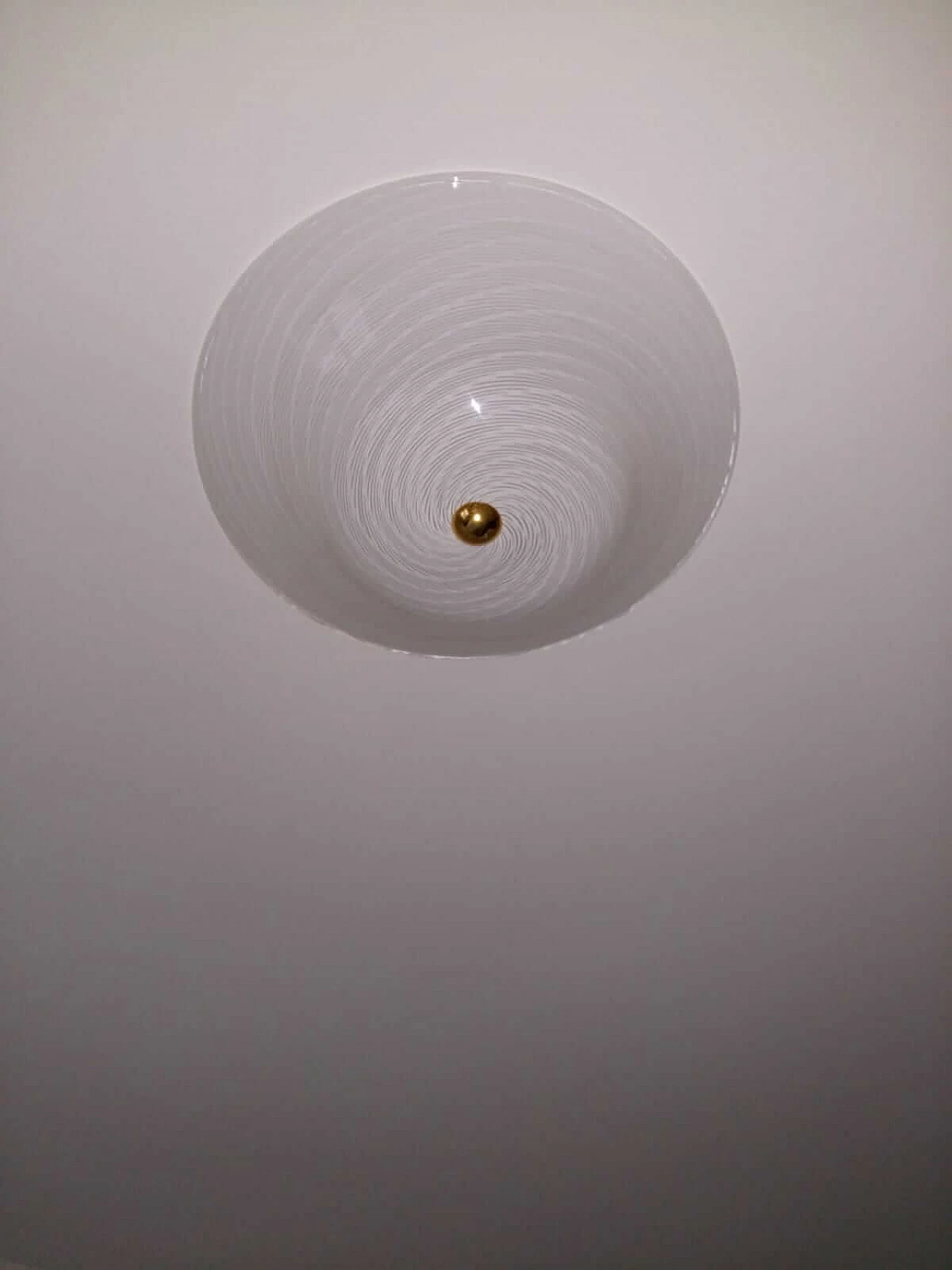 Lampada da soffitto Galassia in cristallo sabbiato di Venini, anni '60 1404667