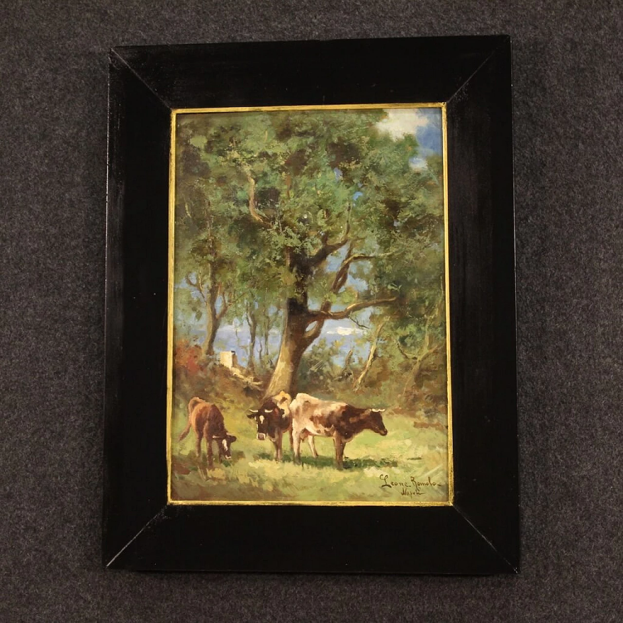 Countryside, Italian oil painting on panel, signed, 1930s 1405278