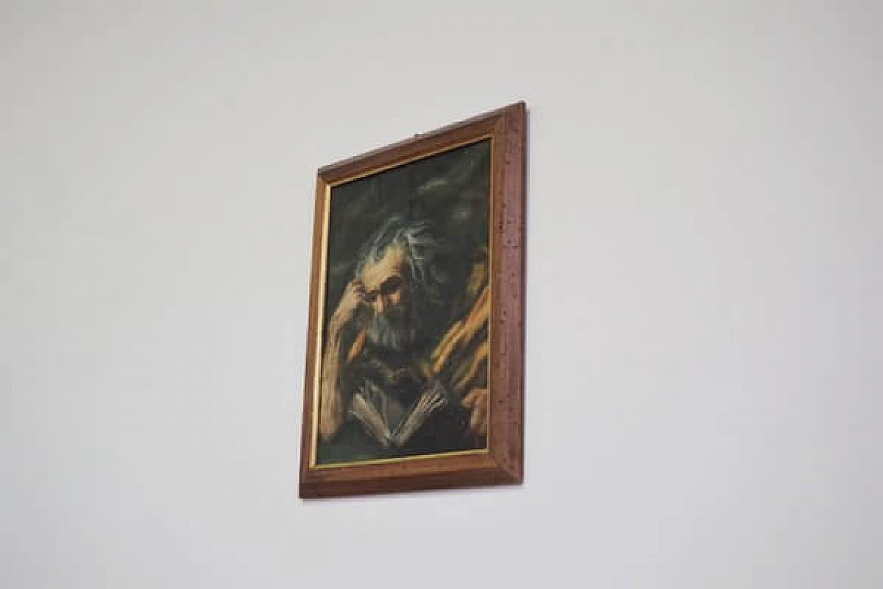 St. Jerome in meditation, oil painting on canvas, 1950s 1407003