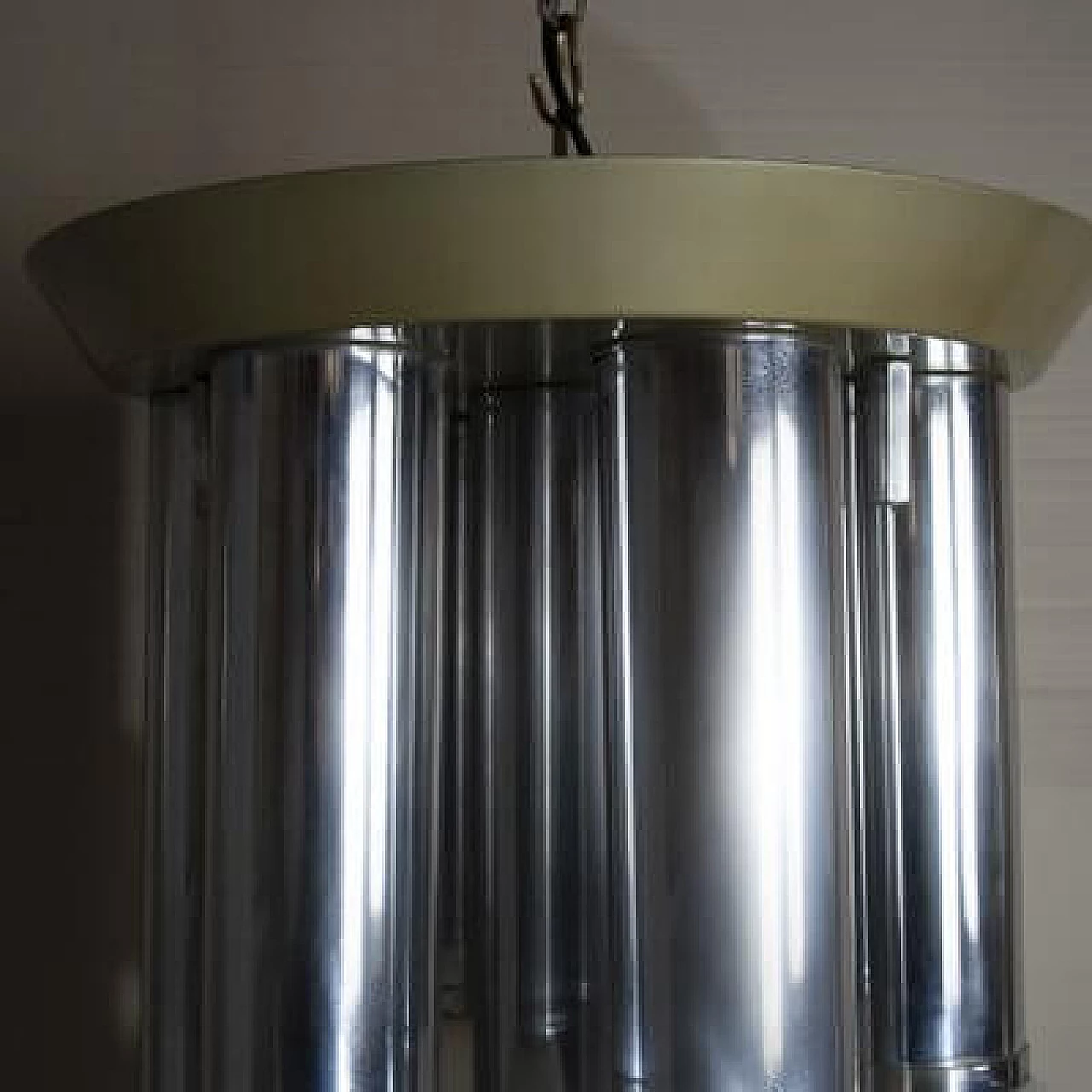 7-light frosted glass pendant lamp, Italy, 1970 1407430