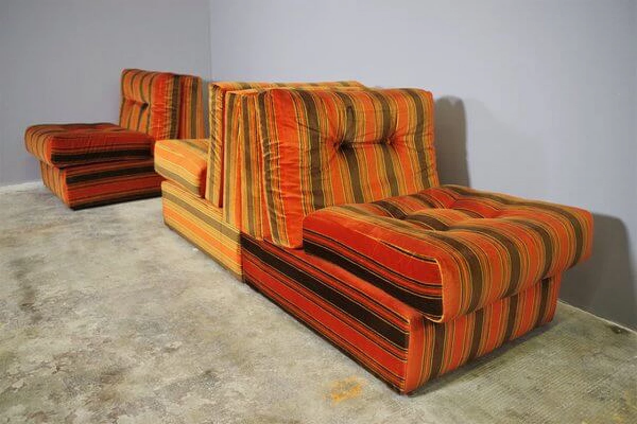 3 Striped armchairs, 1970s 1409790