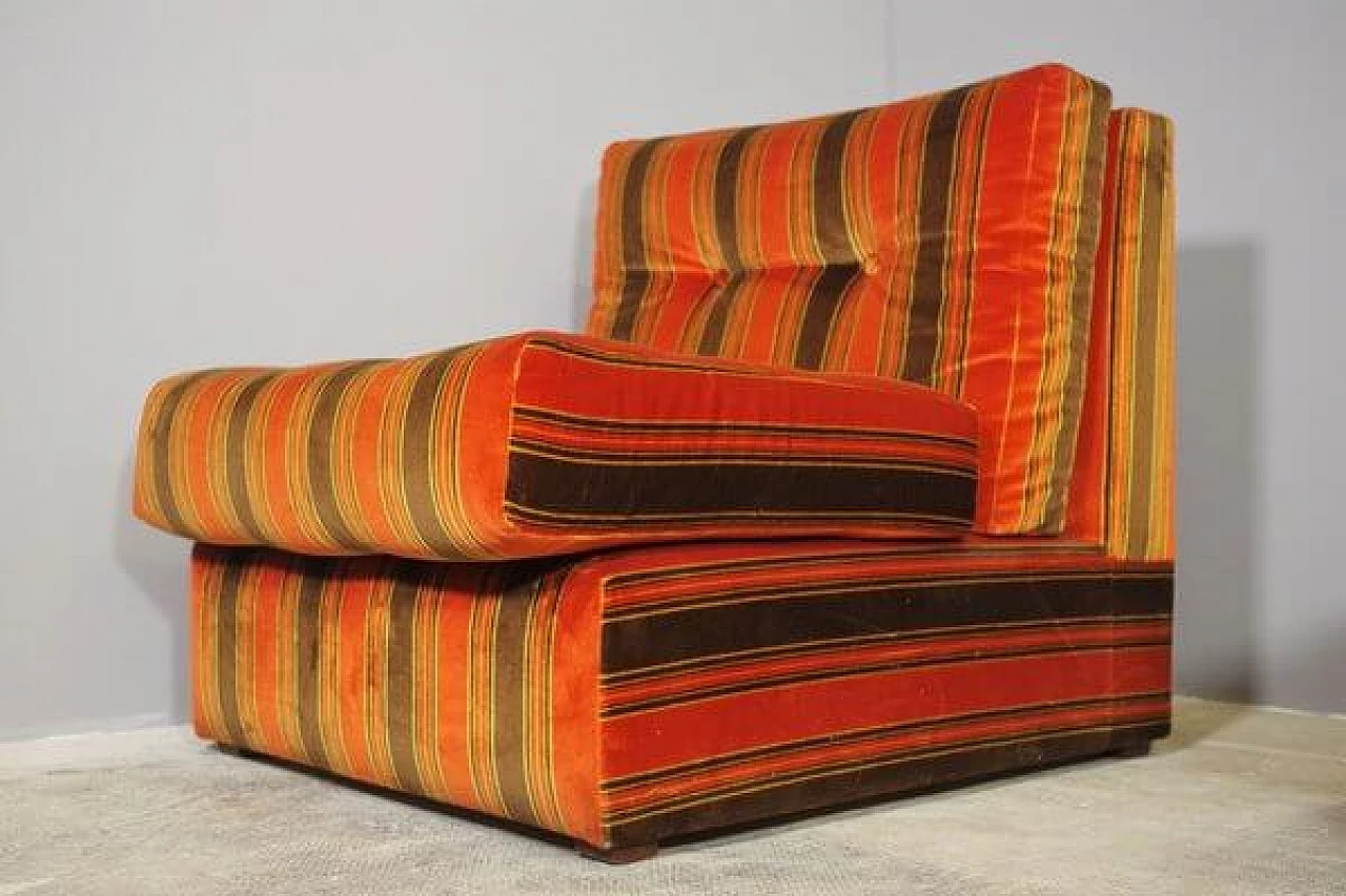 3 Striped armchairs, 1970s 1409791