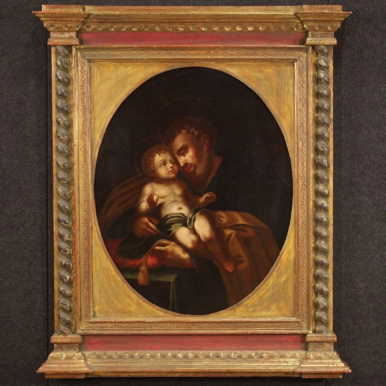 Religious painting Saint Joseph with Child, 18th century 1409898