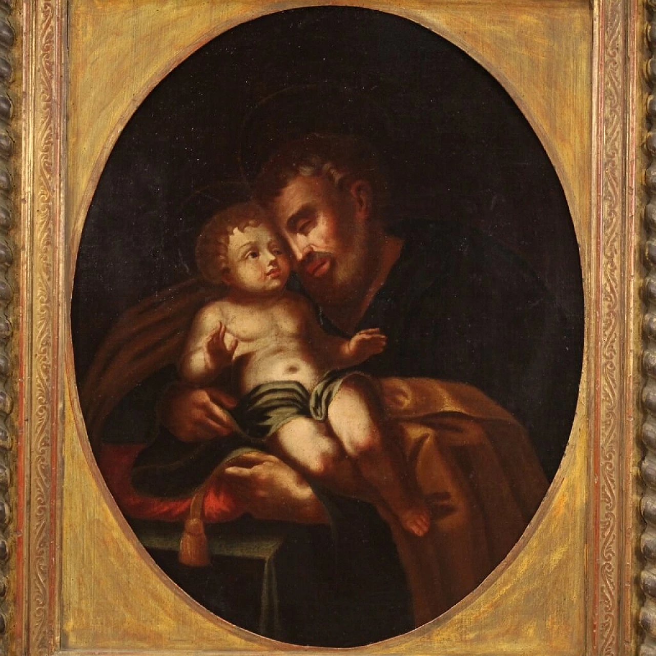 Religious painting Saint Joseph with Child, 18th century 1409899