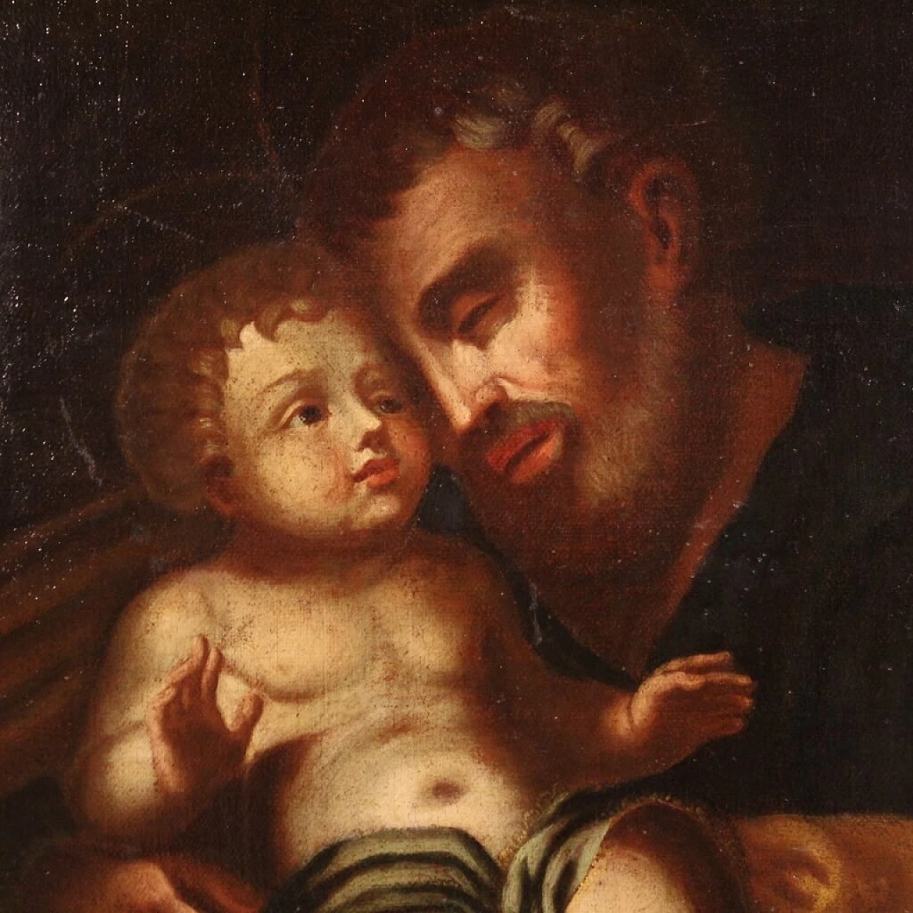 Religious painting Saint Joseph with Child, 18th century 1409901