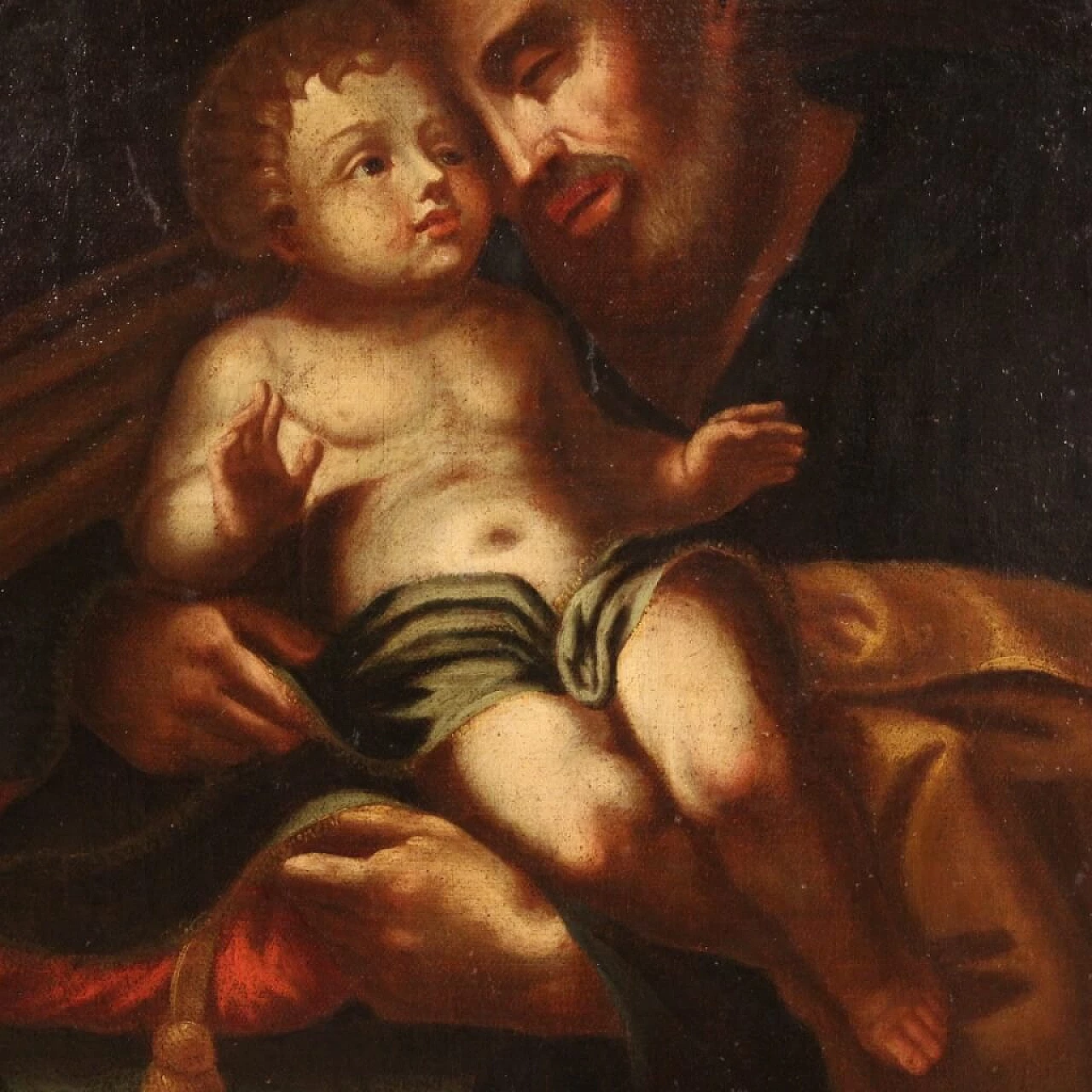 Religious painting Saint Joseph with Child, 18th century 1409904