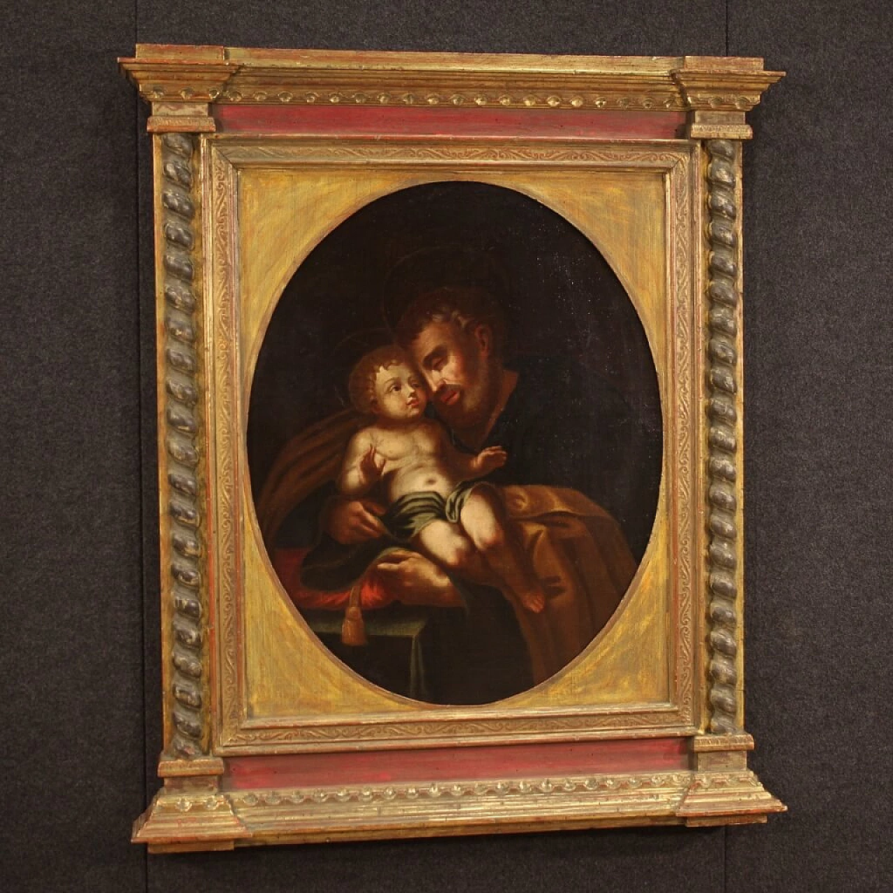 Religious painting Saint Joseph with Child, 18th century 1409907