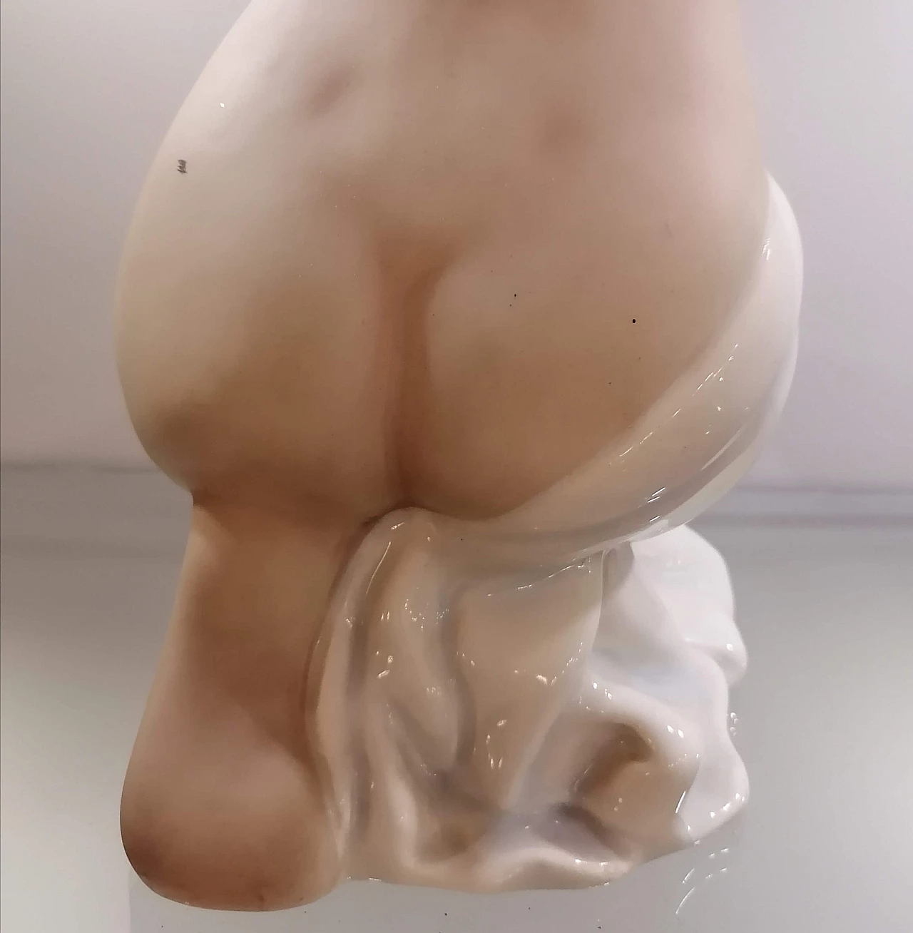 Scultura di Nudo con conchiglia in ceramica Bigi della ditta Lenci, anni '40 1444593