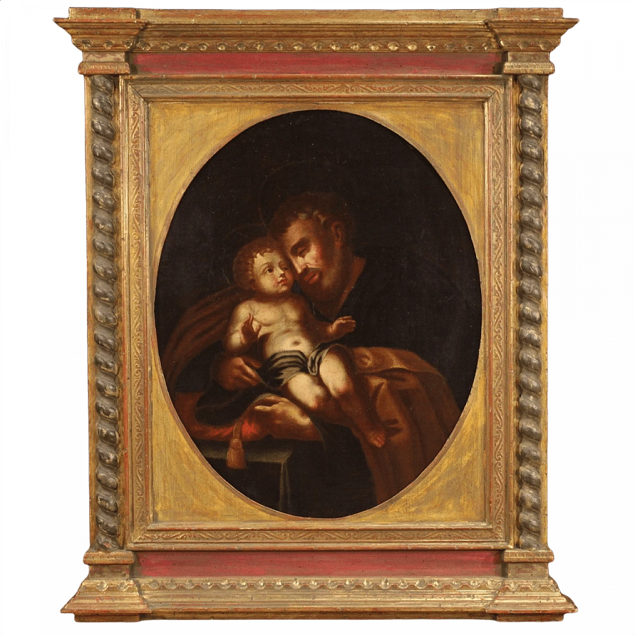 Religious painting Saint Joseph with Child, 18th century 1445386