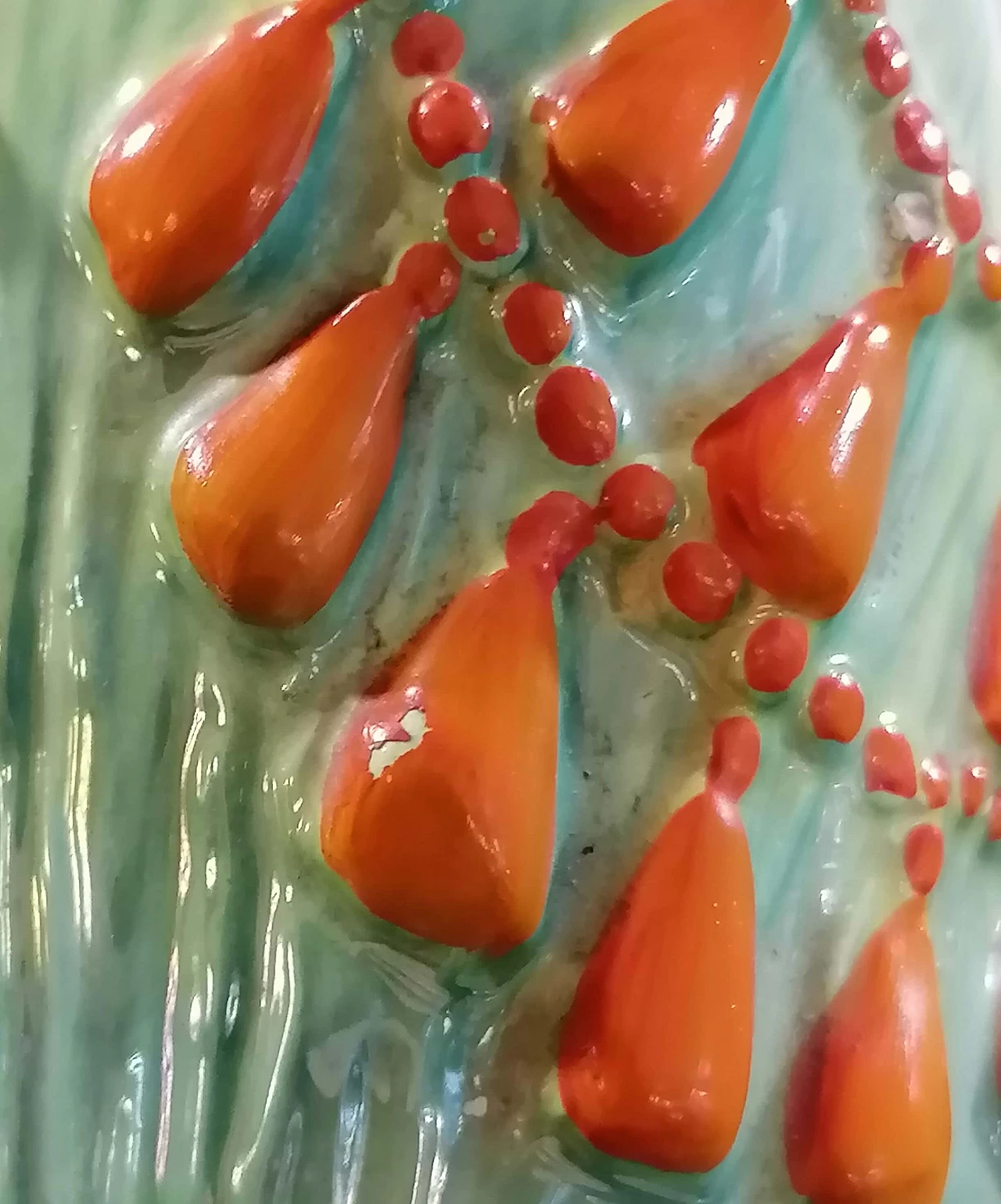 Scultura di donna Hawaiana che suona in ceramica Ronzan, anni '50 1445421