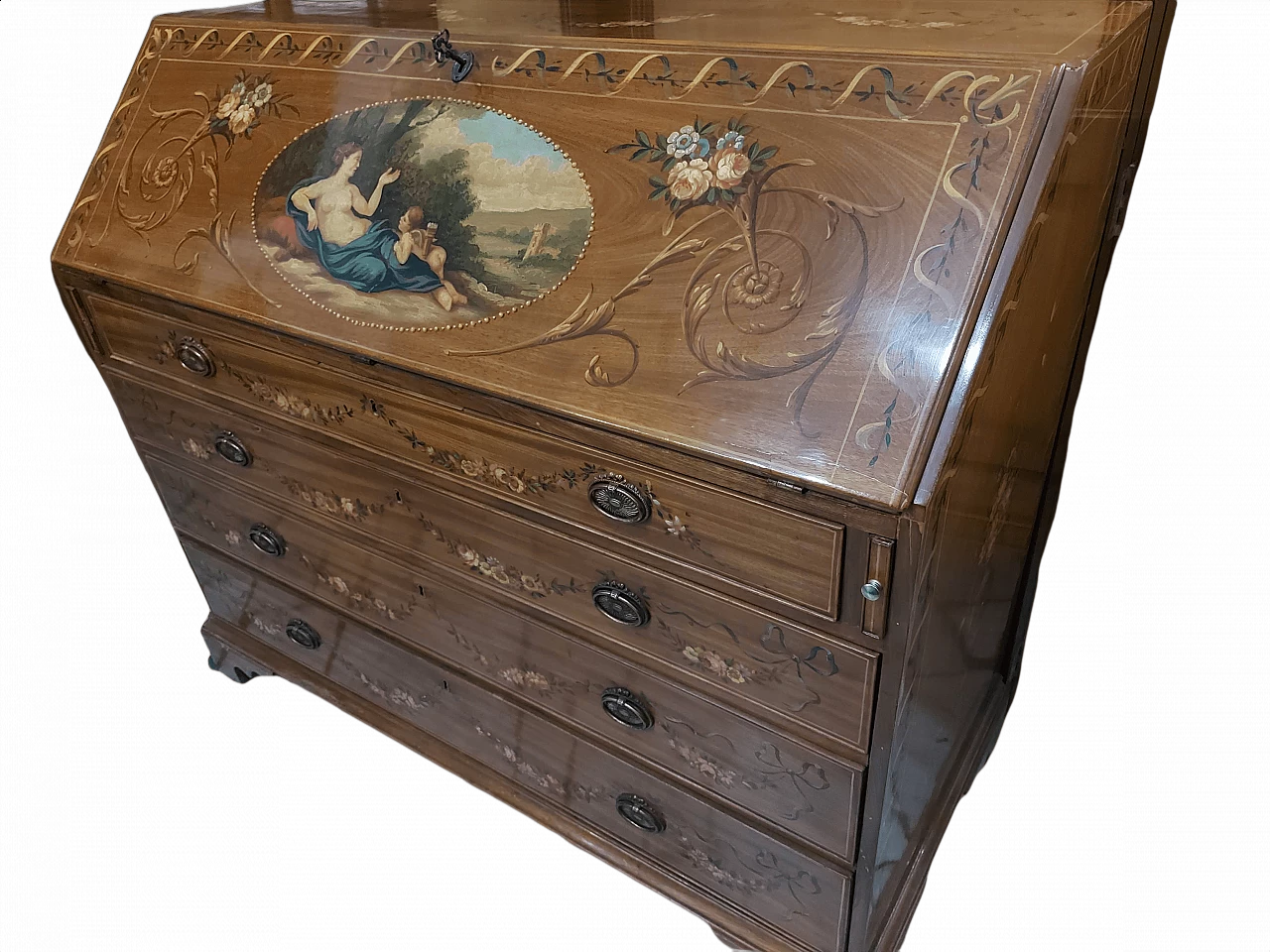 Heppelwhite writing desk with cove, 19th century 1445614