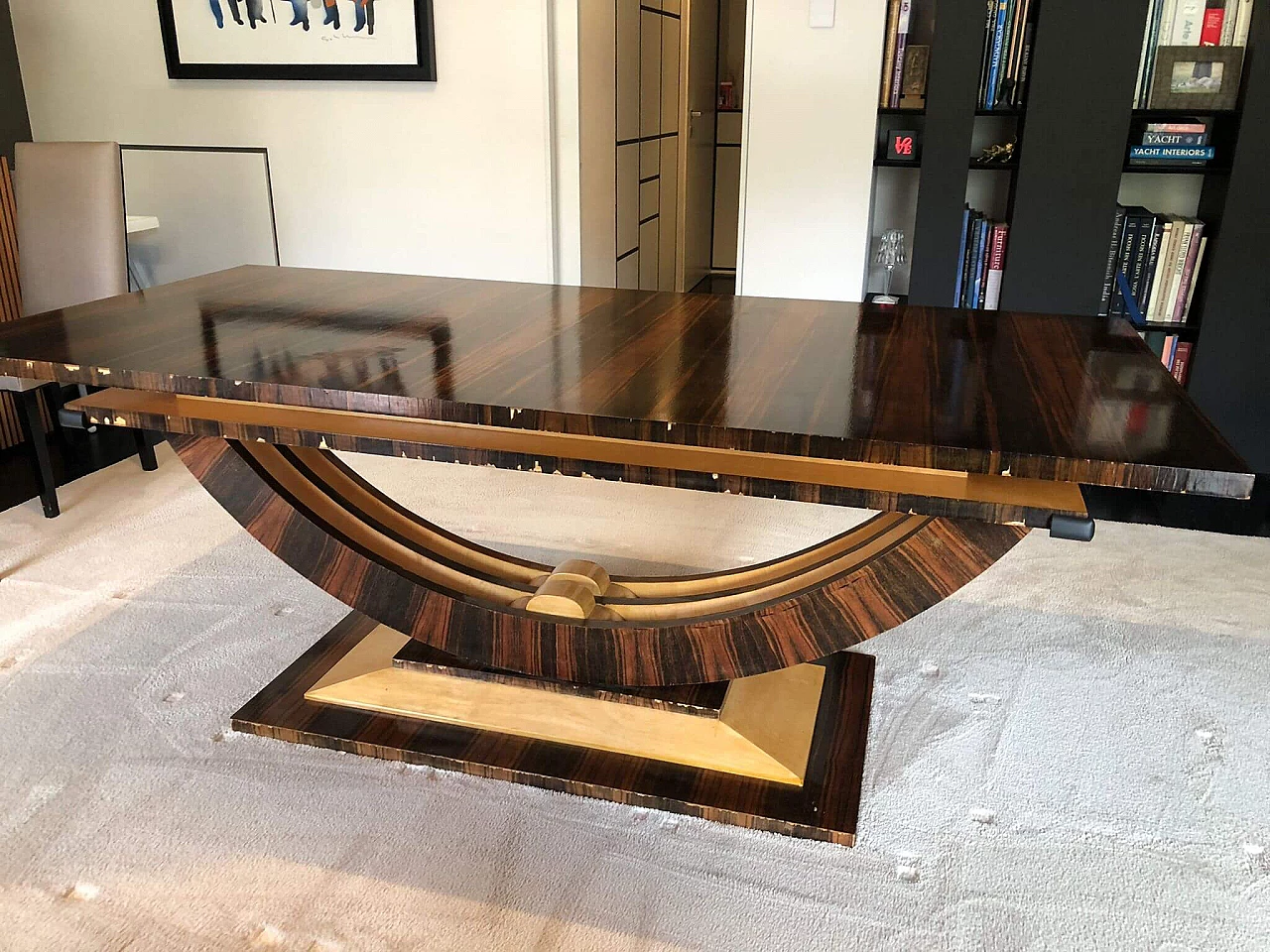 Art Deco table veneered in rosewood and mahogany, 1930s 1447327