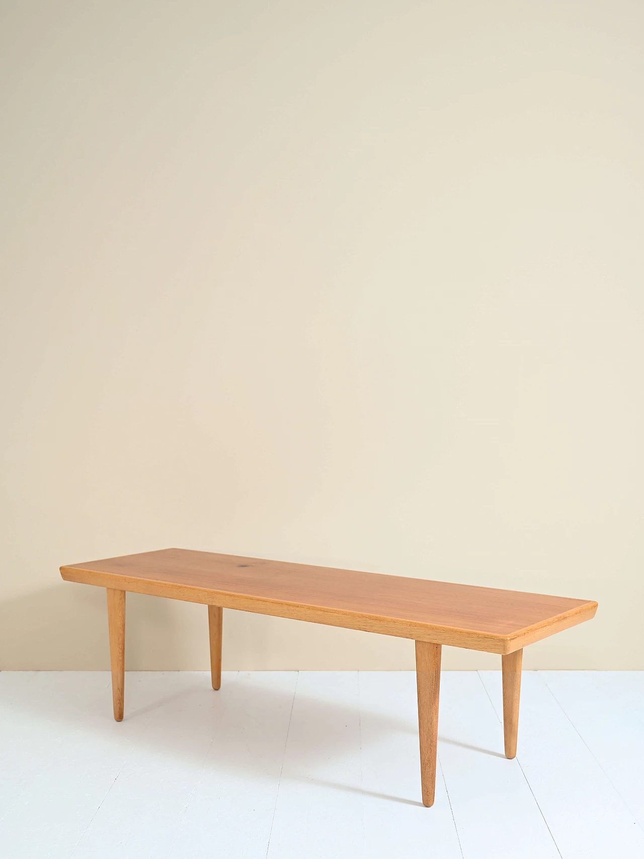 Teak and oak coffee table for living room, 1960s 1448548