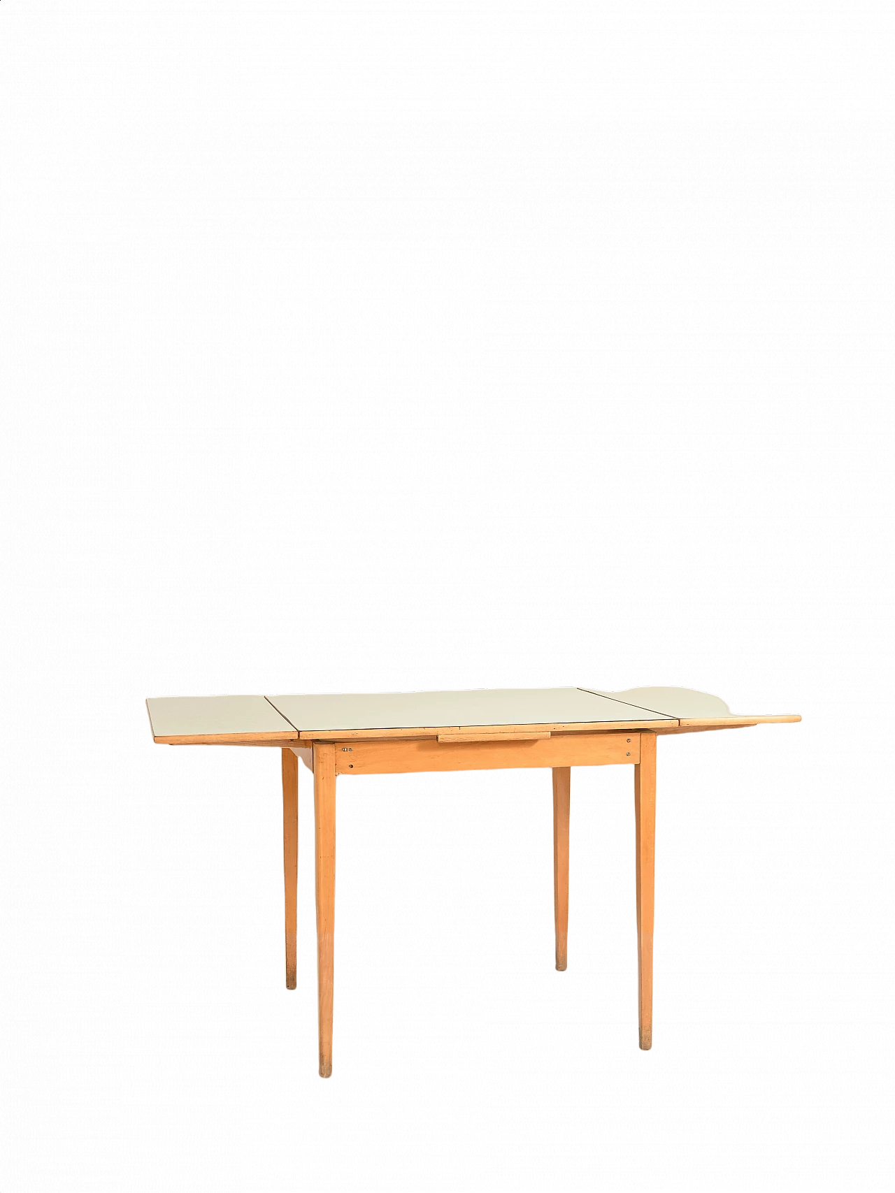 Square extendable wooden dining table, 1960s 1448642