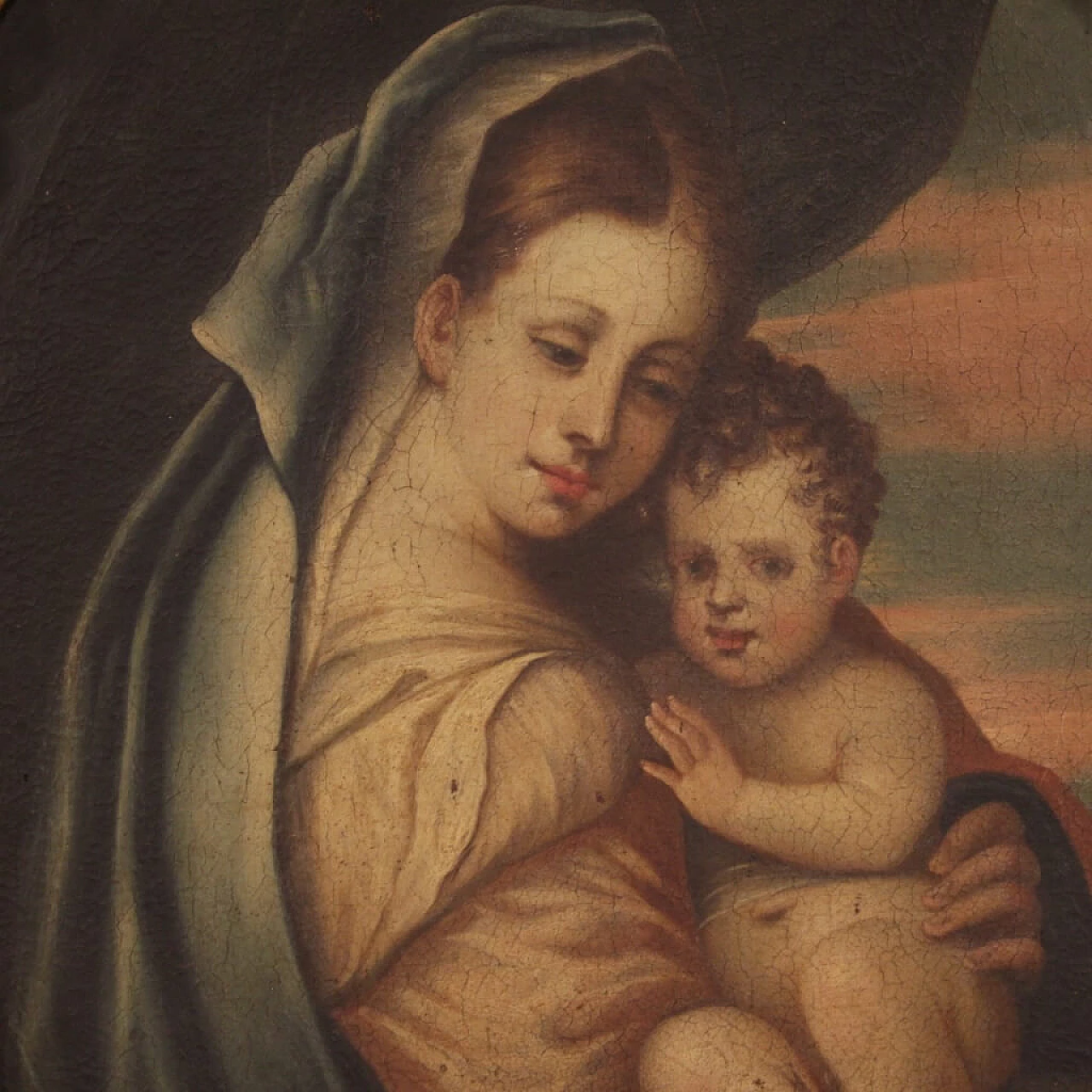 Oil painting of Madonna and Child, 18th century 1458258