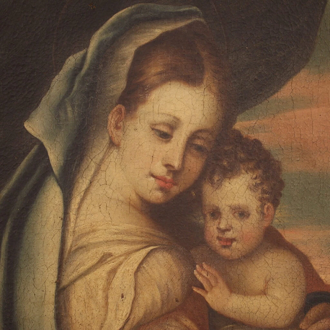 Oil painting of Madonna and Child, 18th century 1458262