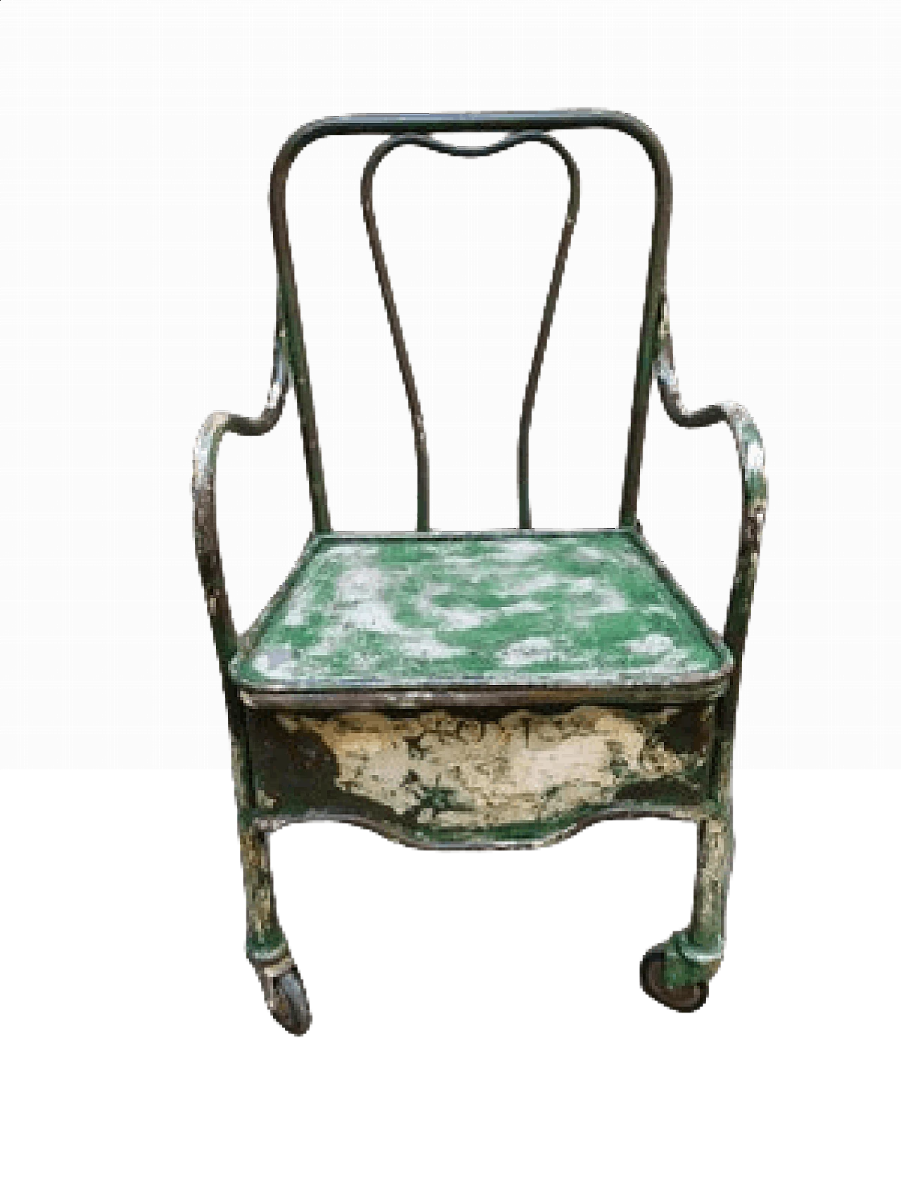 Iron armchair with wheels, 1940s 1466176