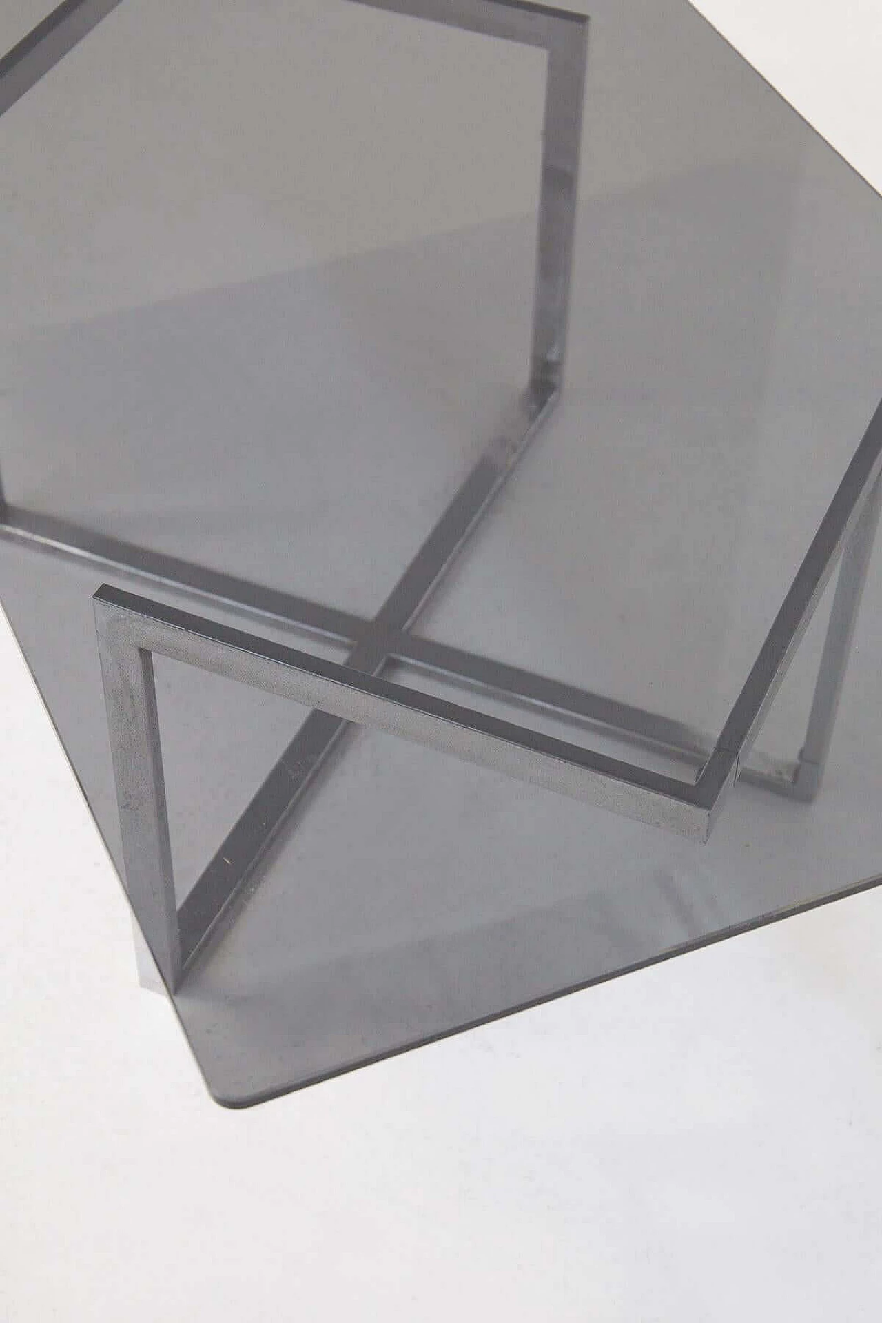 Glass and steel table by Introini for Vip's Residence, 1970s 1466532