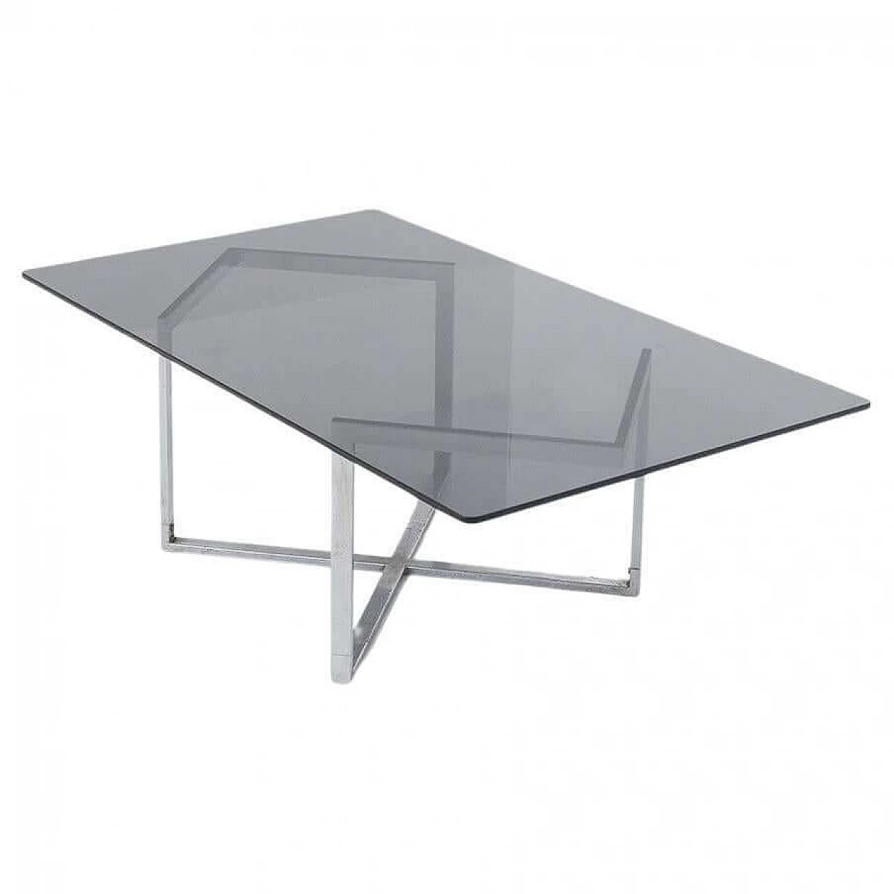 Glass and steel table by Introini for Vip's Residence, 1970s 1466536