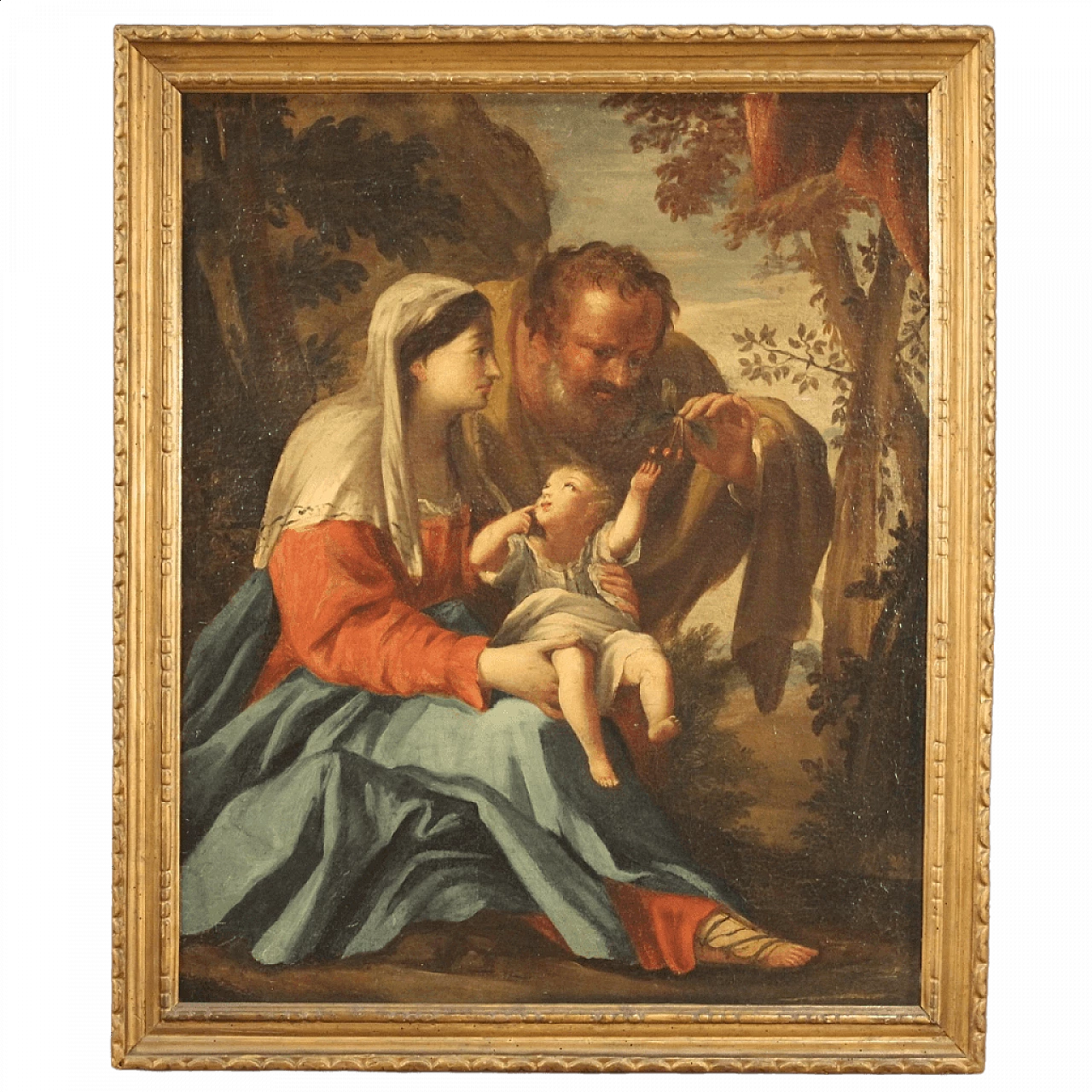 Rest on the Flight into Egypt, Italian oil painting, 17th century 1467172