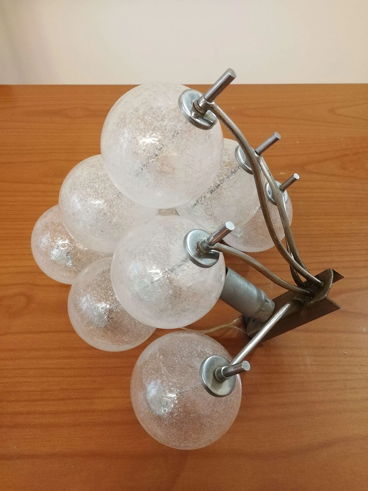 Pulegoso Murano glass lamp with 9 lights by Mazzega, 1960s 1469870