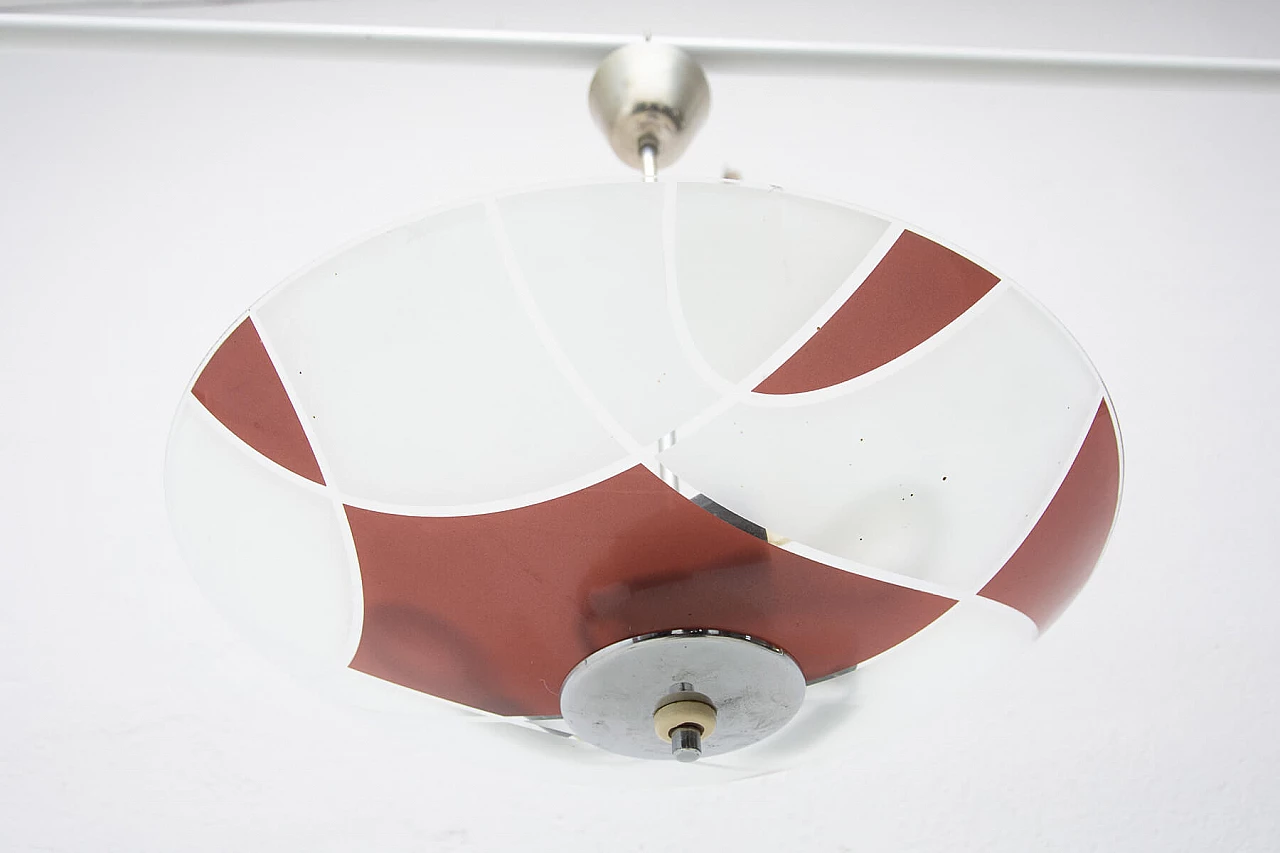 Stained glass pendant lamp for Žukov, 1960s 1471957