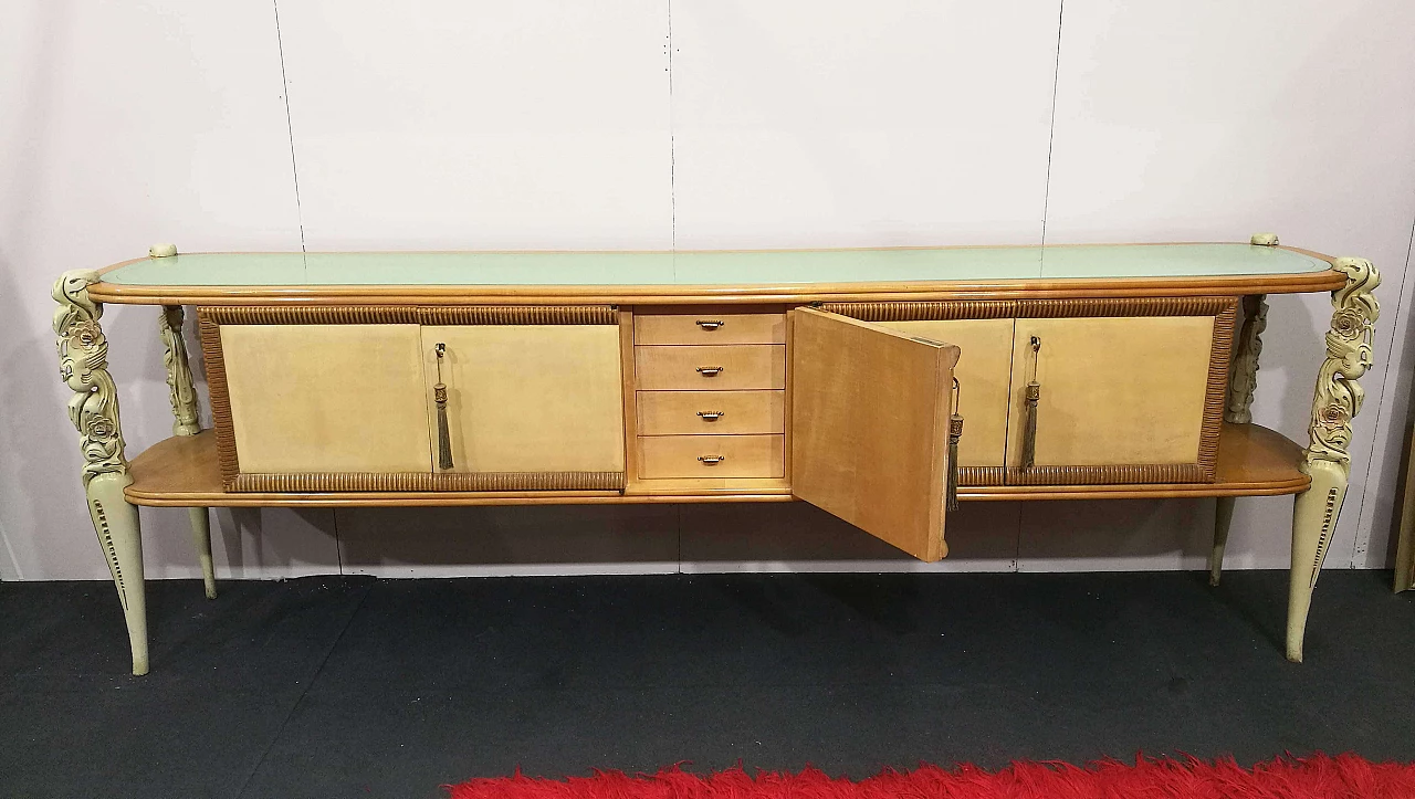 Wood and parchment sideboard by La Permanente Mobili Cantù, 1950s 1472492