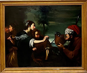 Oil on canvas Rebecca at the Well by Michele Desubleo, 17th century