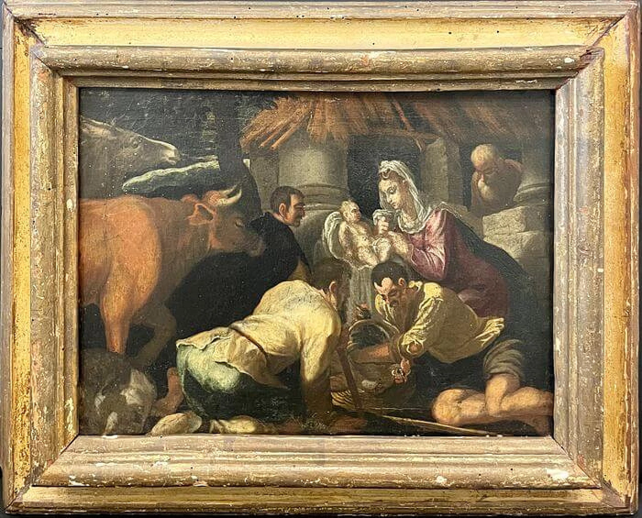 Nativity painting from the school of Leandro Dal Ponte, 17th century 1473360