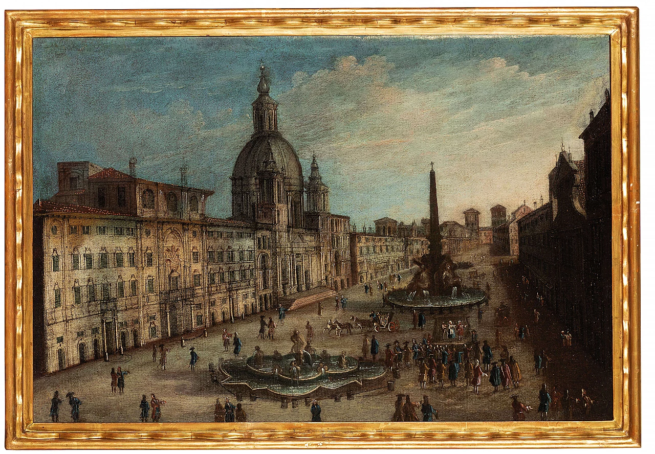 Painting of Piazza Navona in Rome, Roman Master, 18th century 1473388