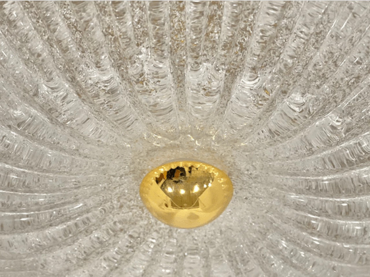 Pair of Vistosi Murano glass ceiling lamps, 1970s 1473491