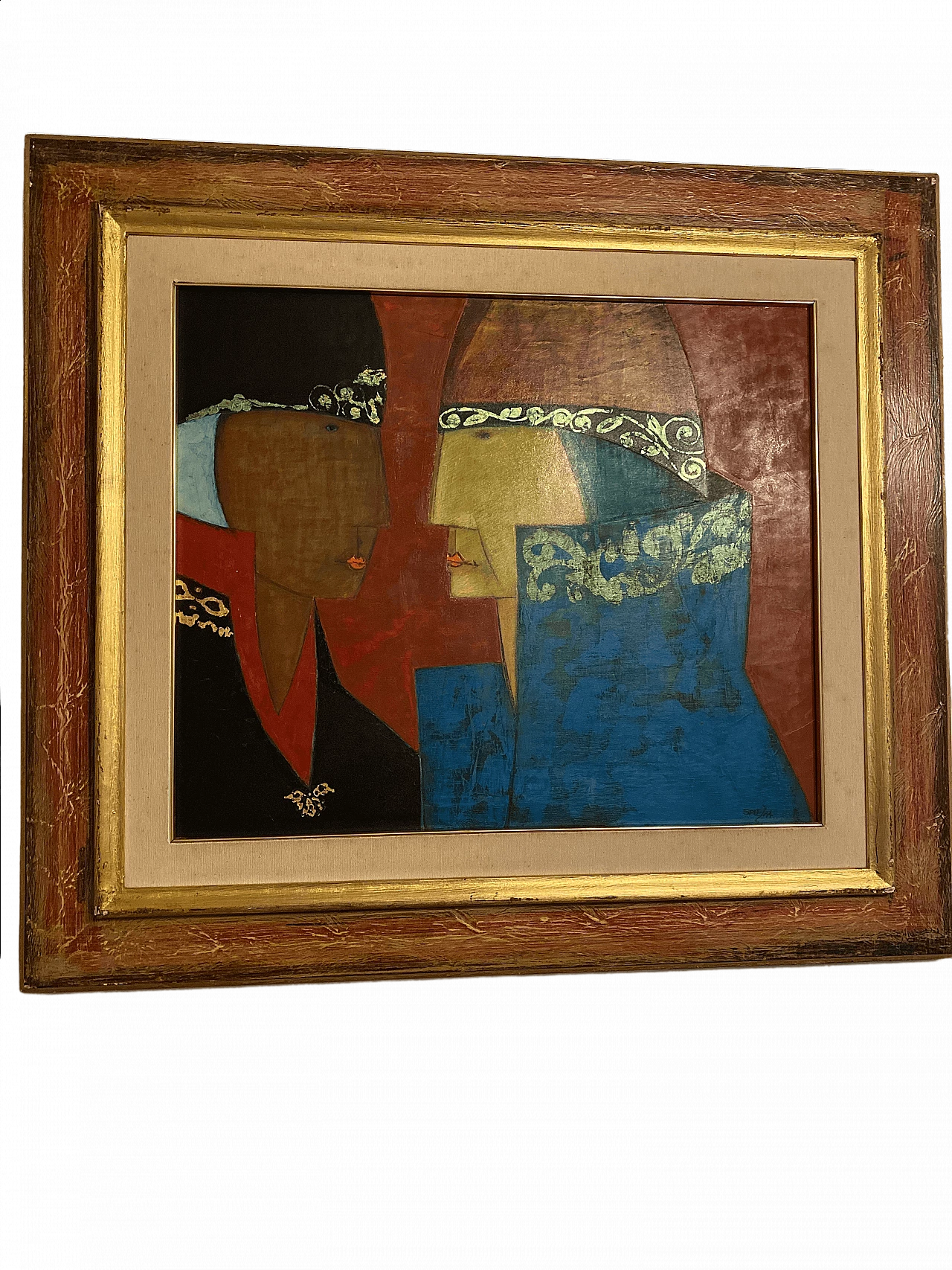 Oil on canvas by Figure di Lucio Spezia, 1980s 1475970