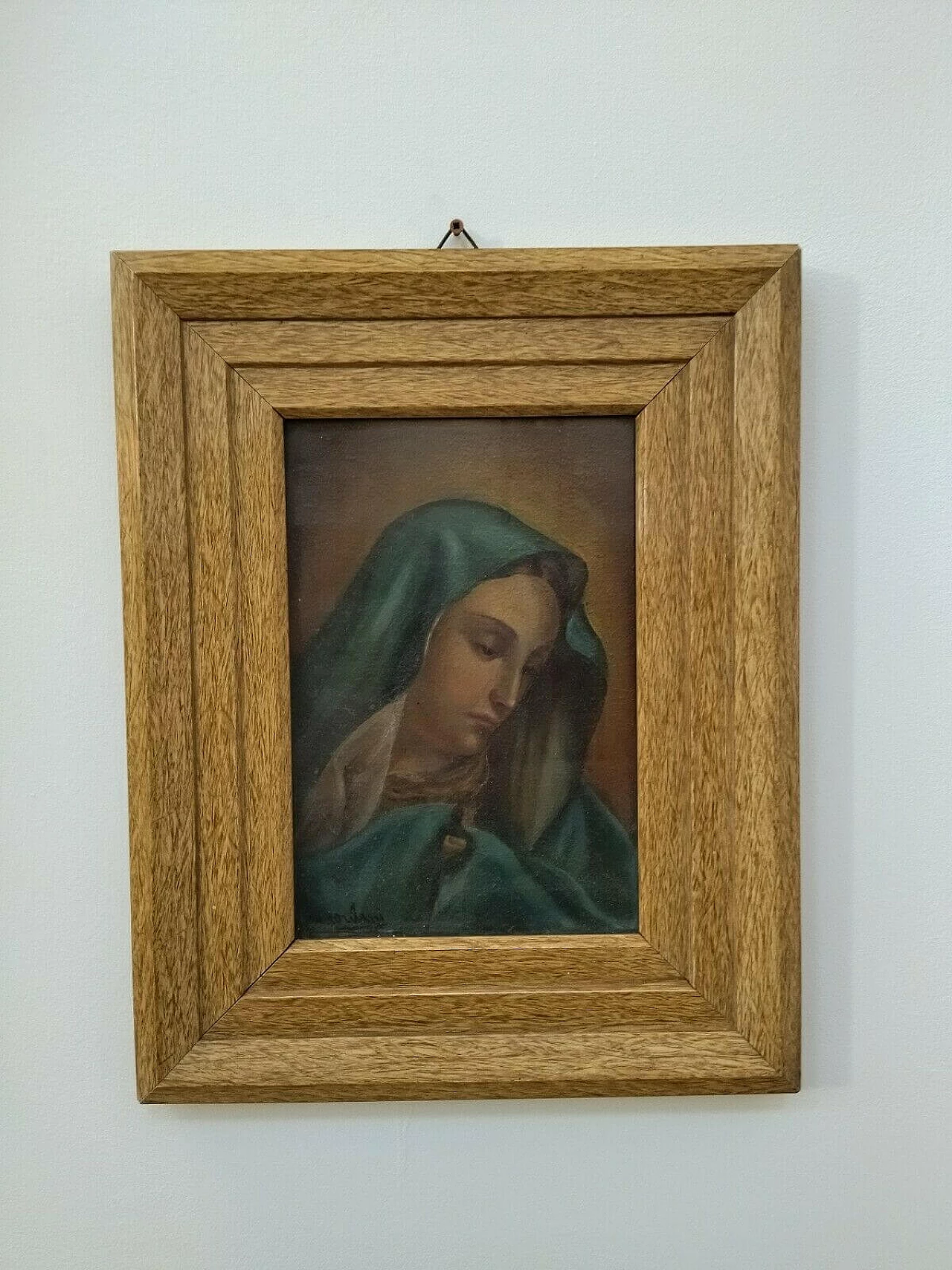 Oil painting on panel of Madonna, 30s 1477345