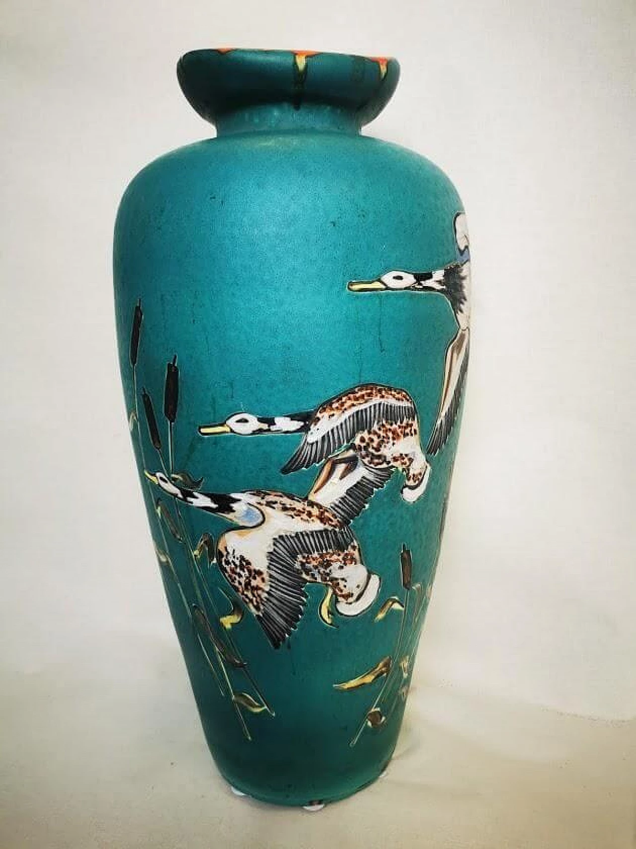 Ceramic vase with ducks, 1950s 1479577