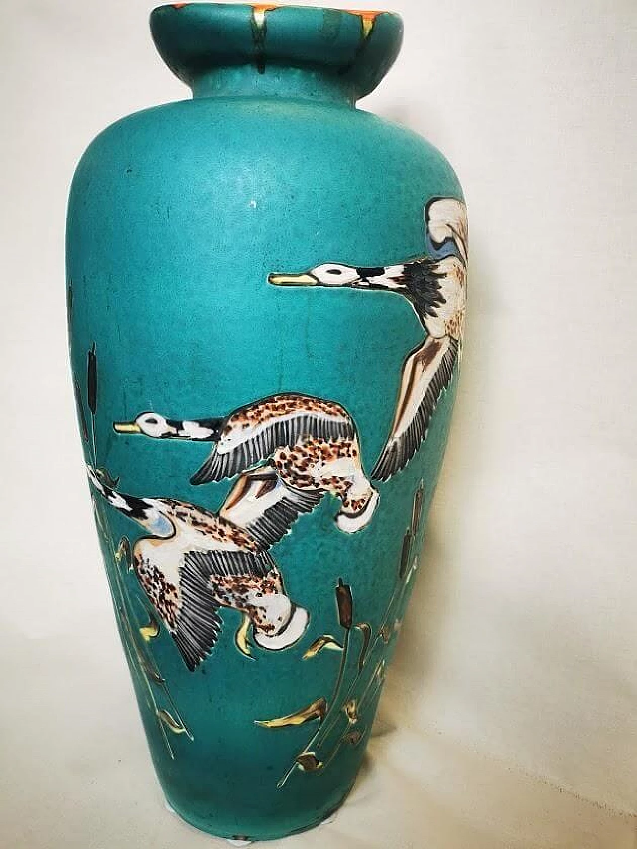 Ceramic vase with ducks, 1950s 1479578