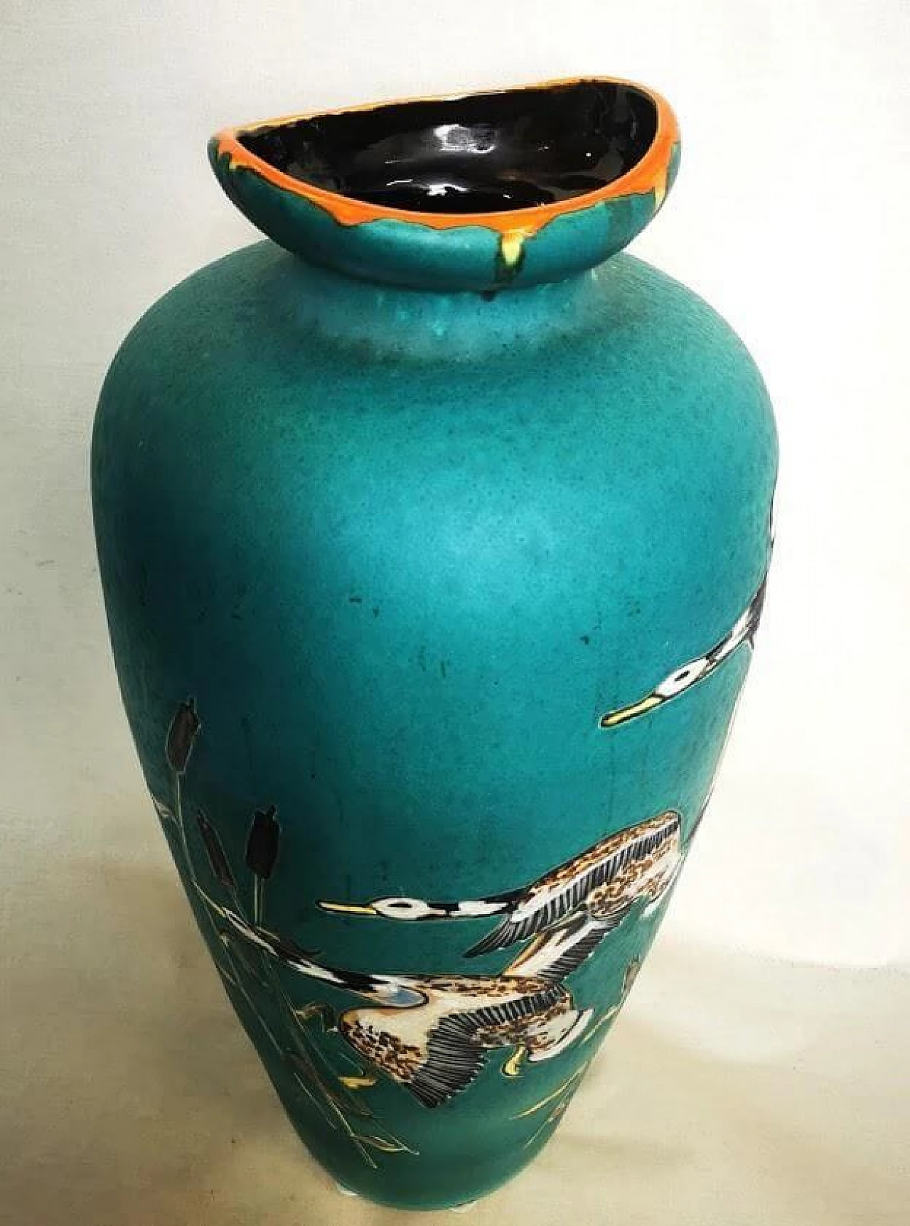 Ceramic vase with ducks, 1950s 1479581