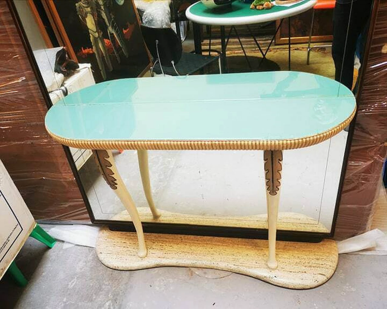 Entrance hall console table with mirror, 1950s 1480063