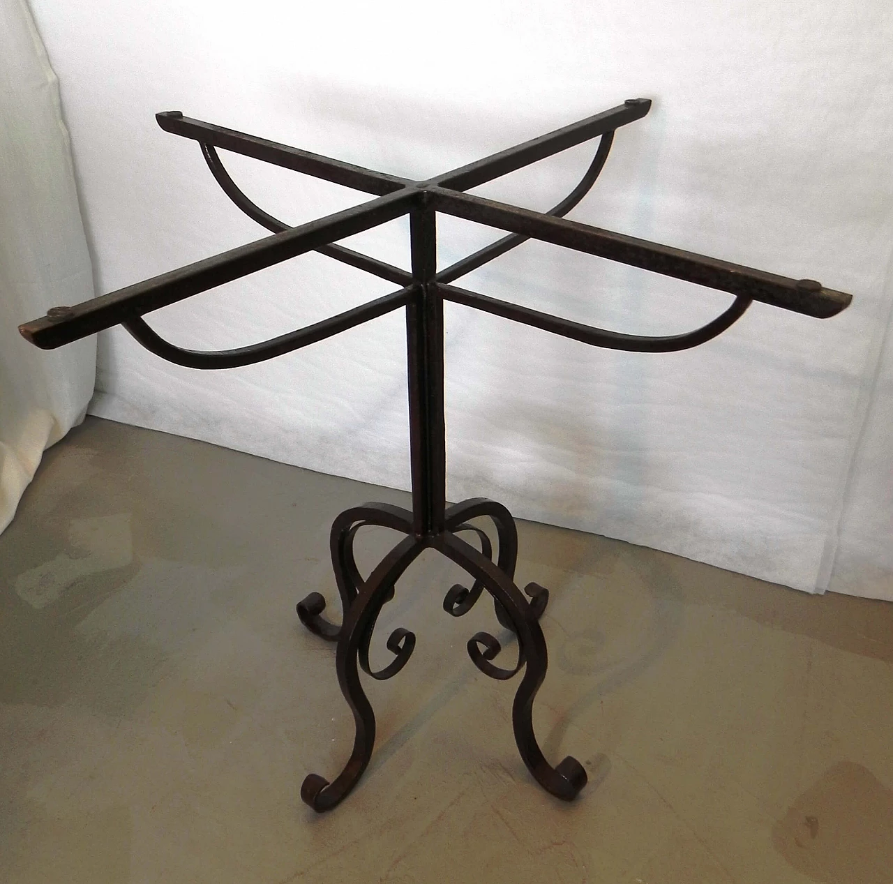 Coffee table with wrought iron base, 1970s 1480484