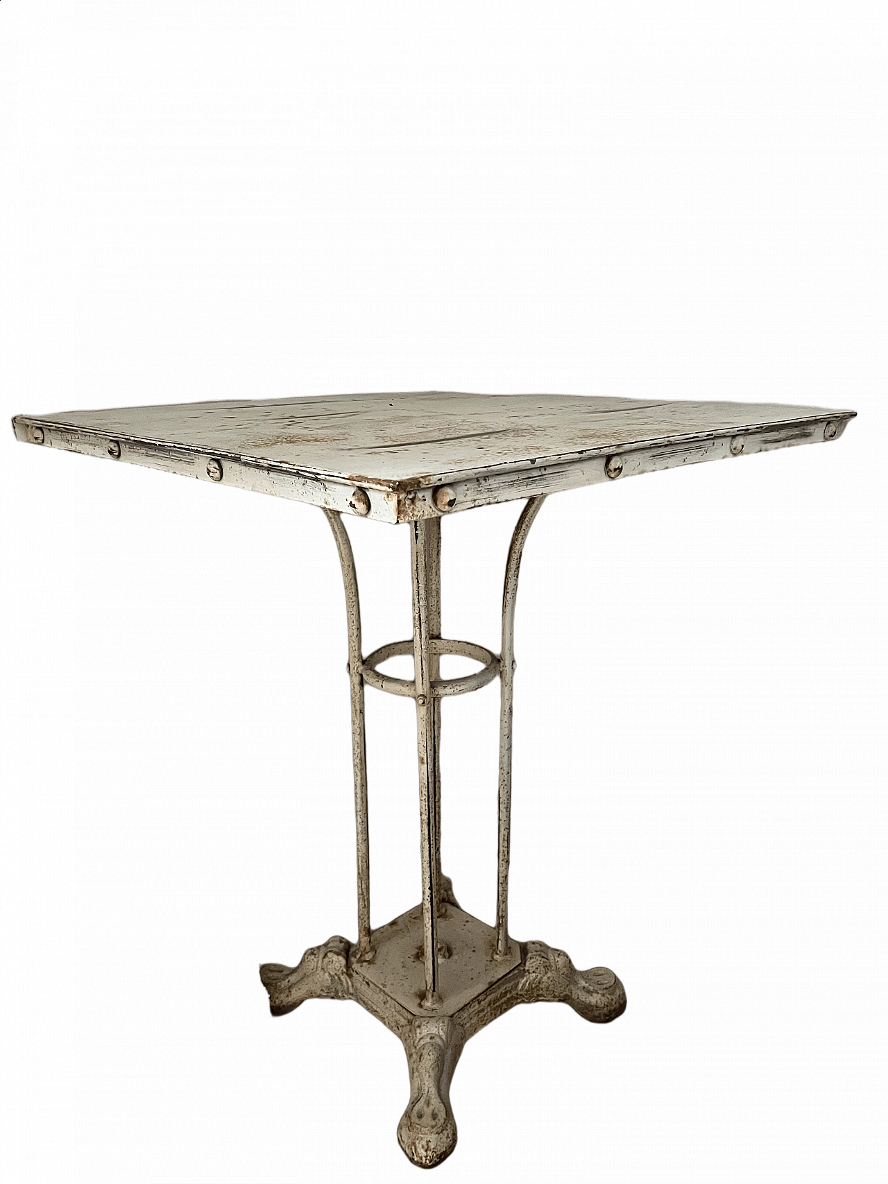 Square French wrought iron coffee table, 1960s 1468550