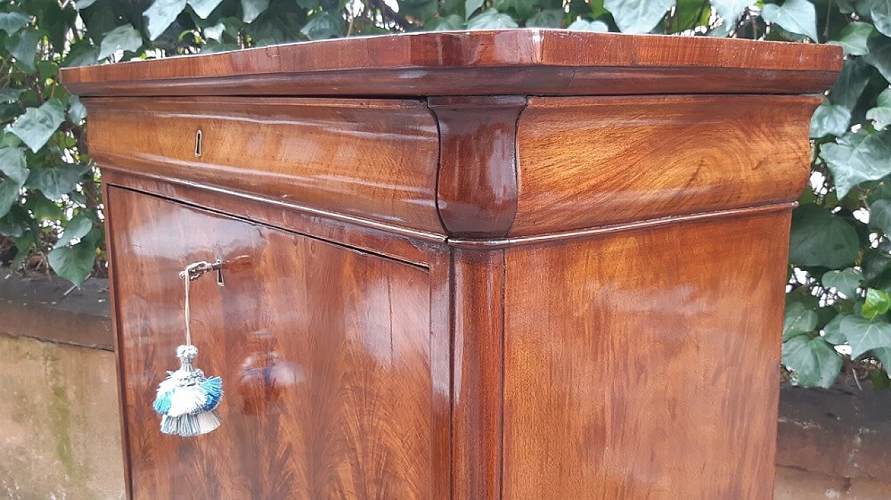 Louis-Philippe style walnut veneer secretaire with flap, 19th century 3