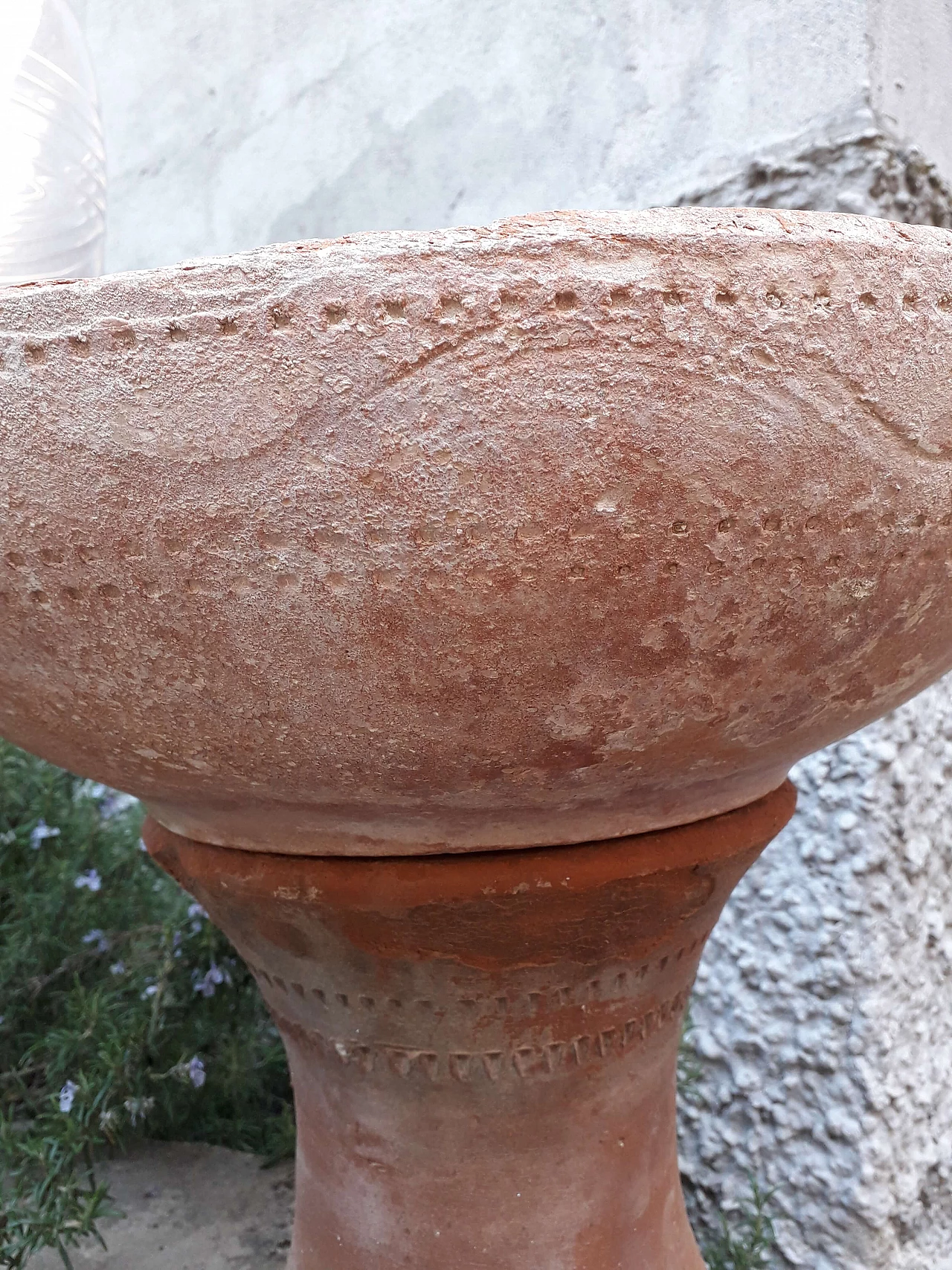 Vaso in terracotta decorata e tornita a mano, anni '30 4