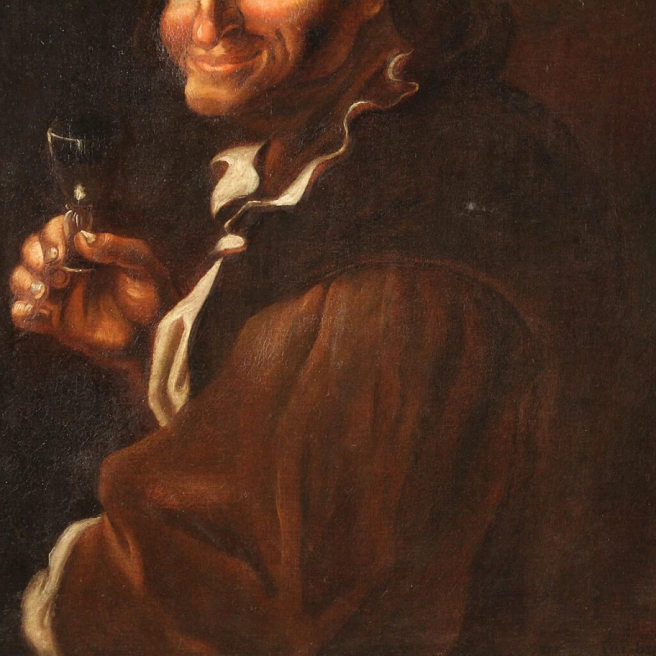 Oil on canvas depicting portrait of a grotesque character, 17th century 5