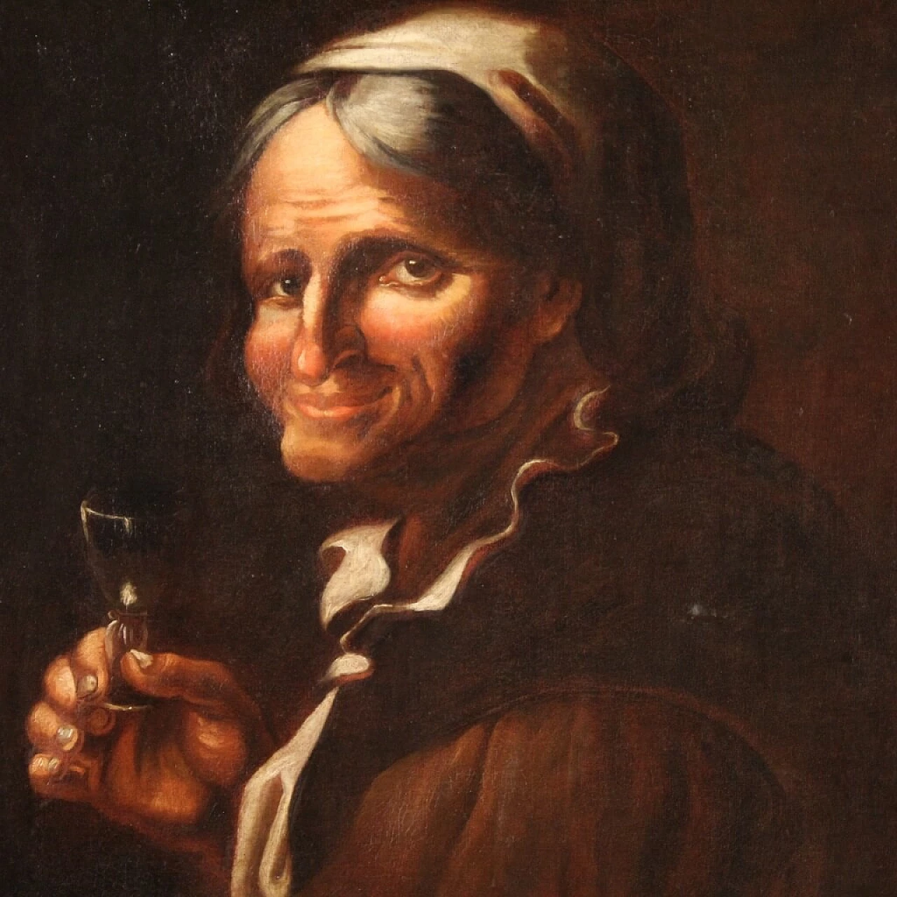 Oil on canvas depicting portrait of a grotesque character, 17th century 10